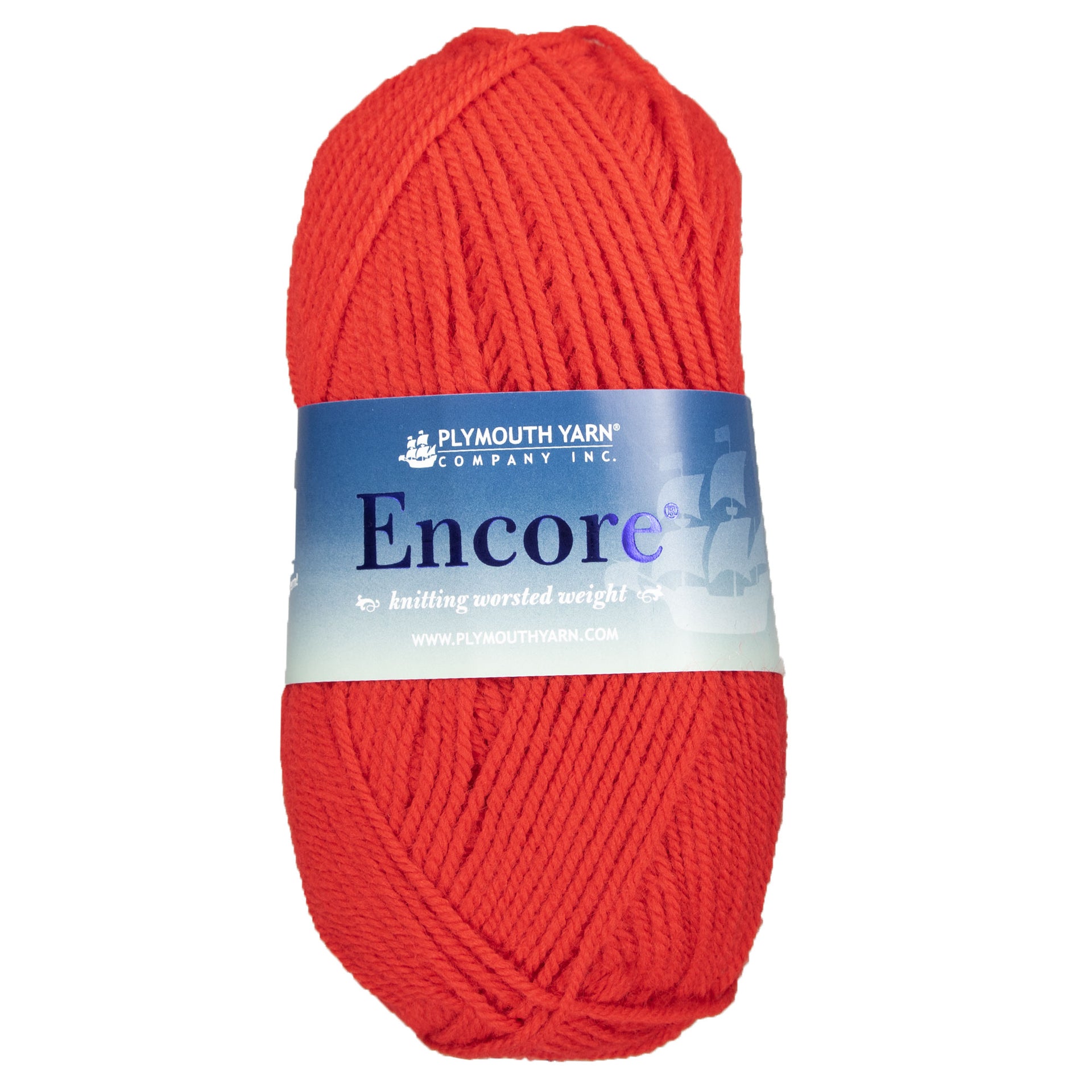 Plymouth Yarn Encore Worsted Yarn - 1386 Christmas Red - Zoom Image
