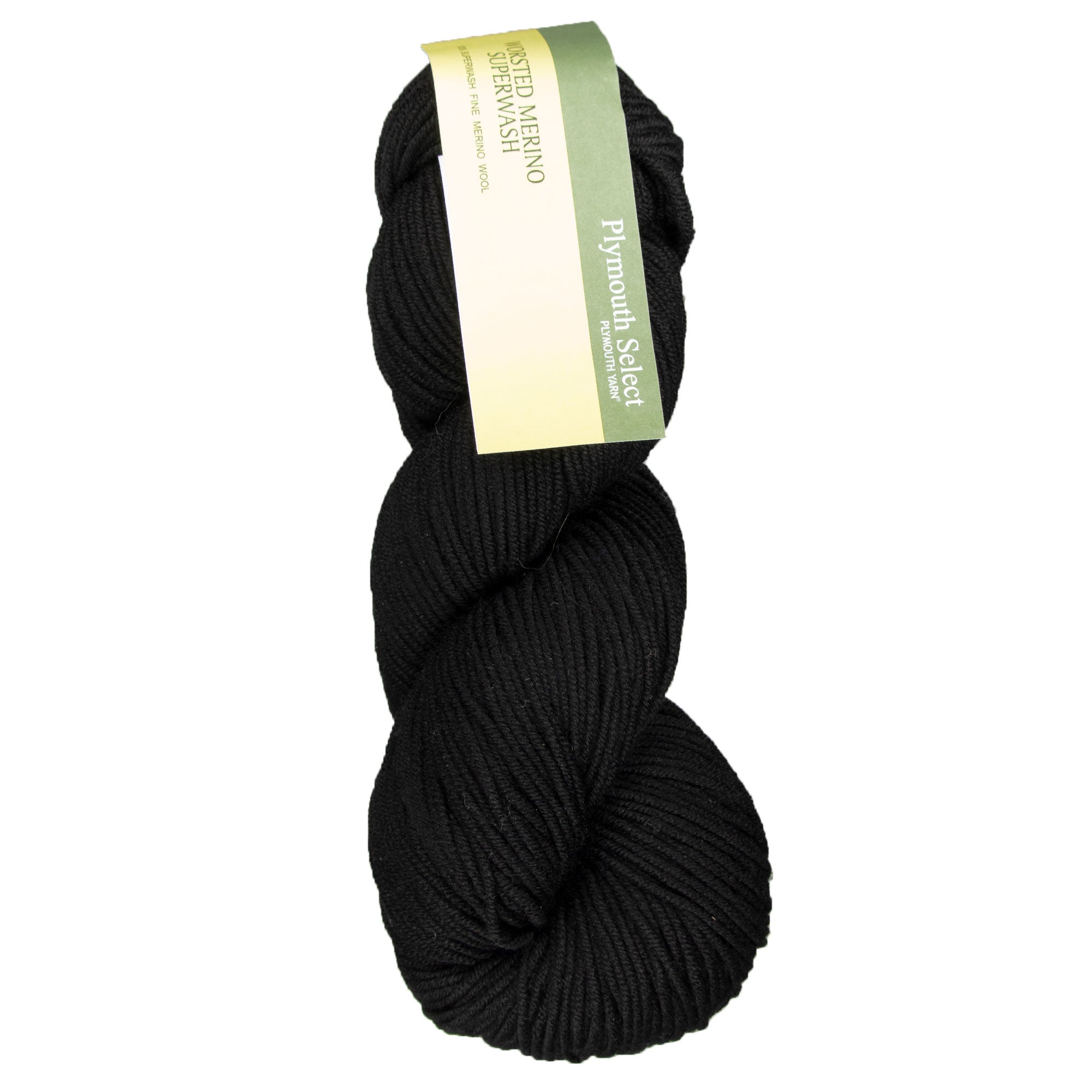 Plymouth Yarn Worsted Merino Superwash Yarn - 02 Black - Zoom Image