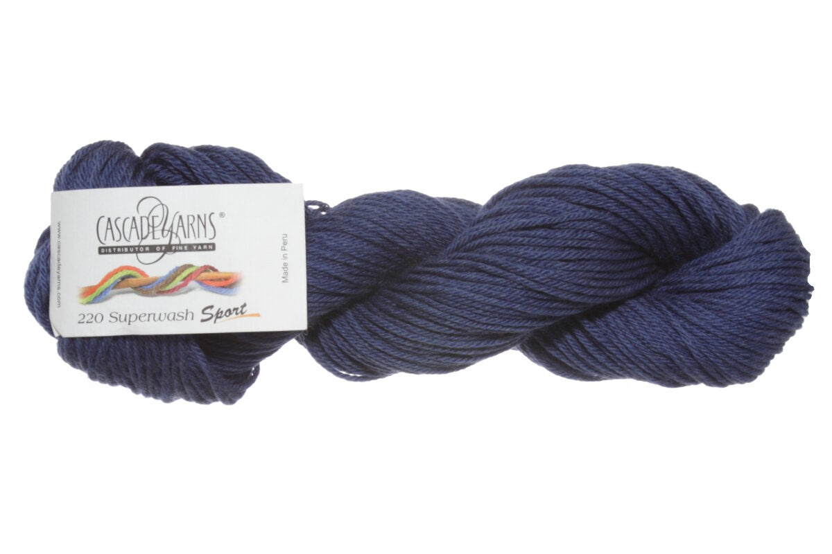 Cascade Yarns 220 Superwash Sport Yarn - 0904 Colonial Blue Heather - Extra Image
