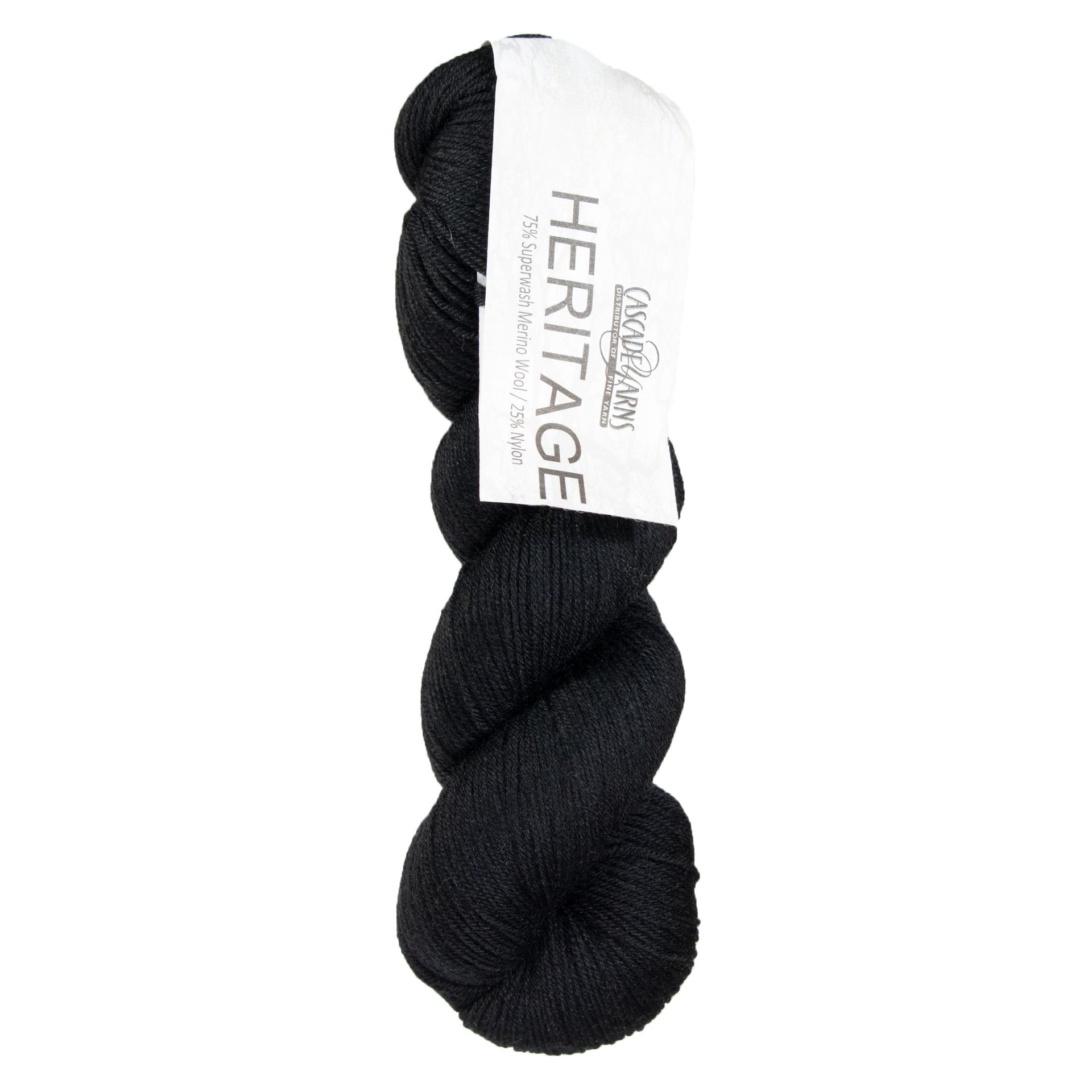Cascade Yarns Heritage Yarn - 5672 Real Black - Zoom Image
