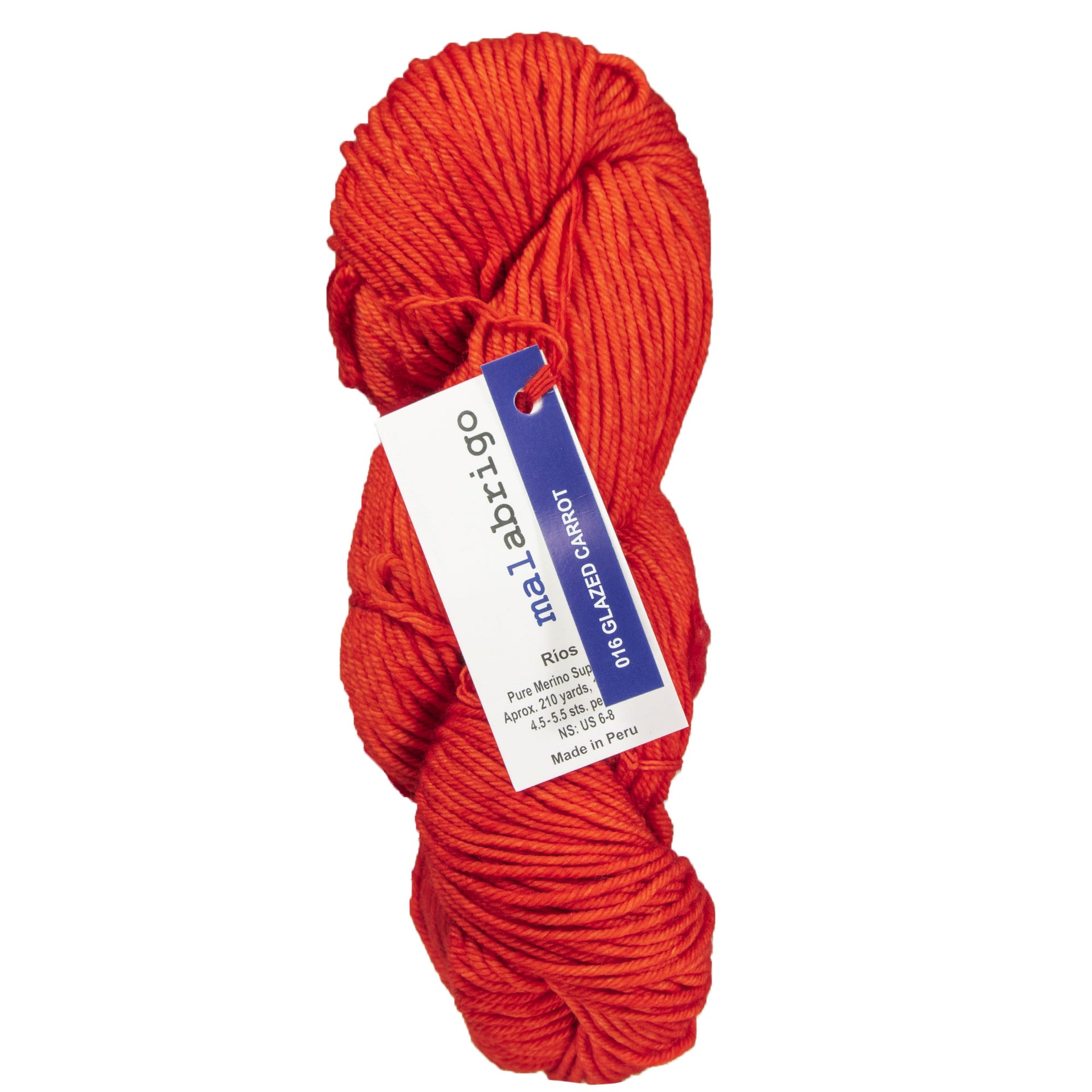Malabrigo Rios Yarn - 016 Glazed Carrot - Zoom Image
