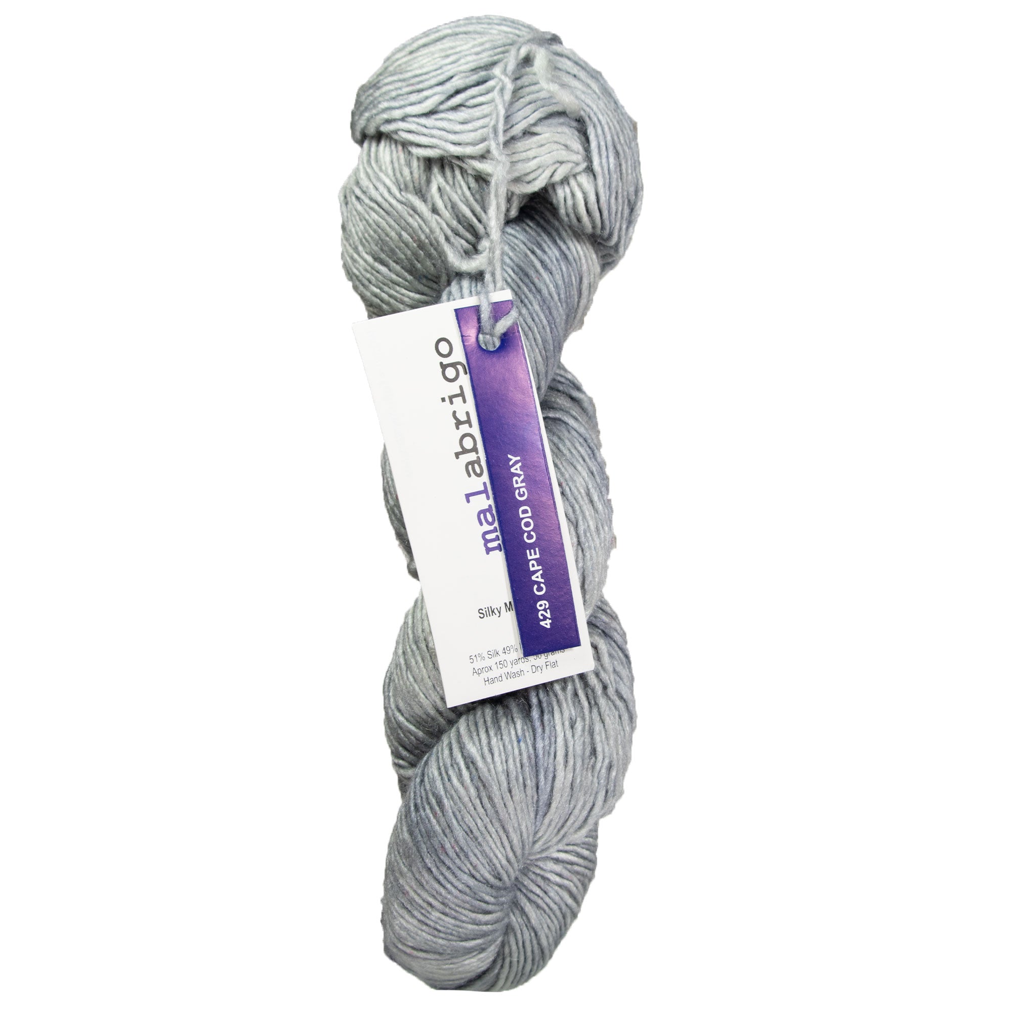 Malabrigo Silky Merino Yarn - 429 Cape Cod Grey - Zoom Image