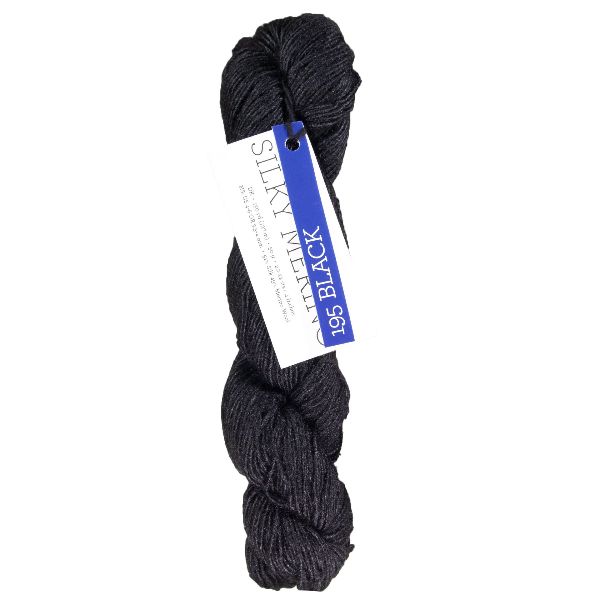 Malabrigo Silky Merino Yarn - 195 Black - Zoom Image
