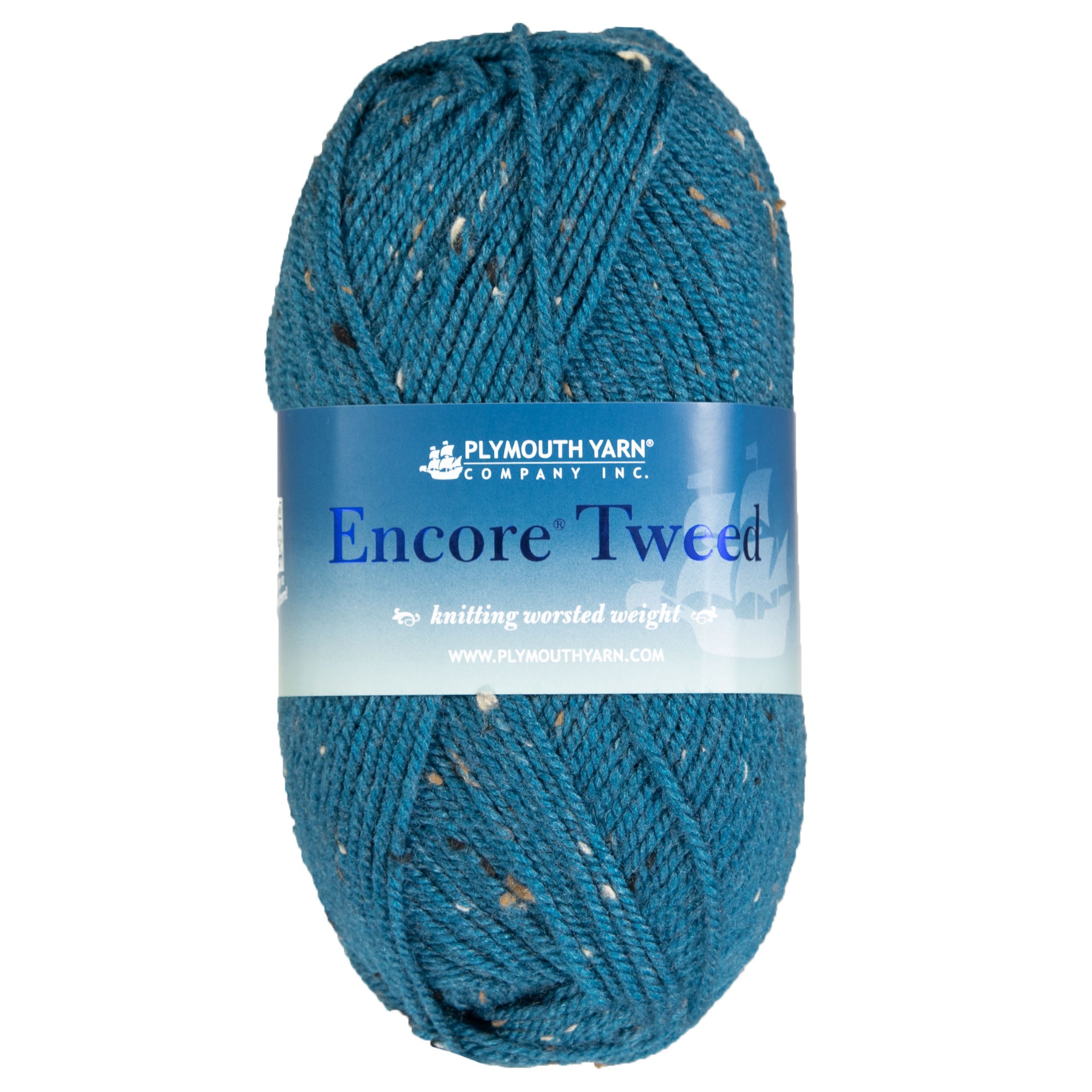 Plymouth Yarn Encore Tweed Yarn - 5598 Dark Wedgewood - Zoom Image
