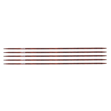 KnitPro Dreamz Double Point Needles - US 1.5 - 5" (2.5mm) Burgundy Rose - Zoom Image