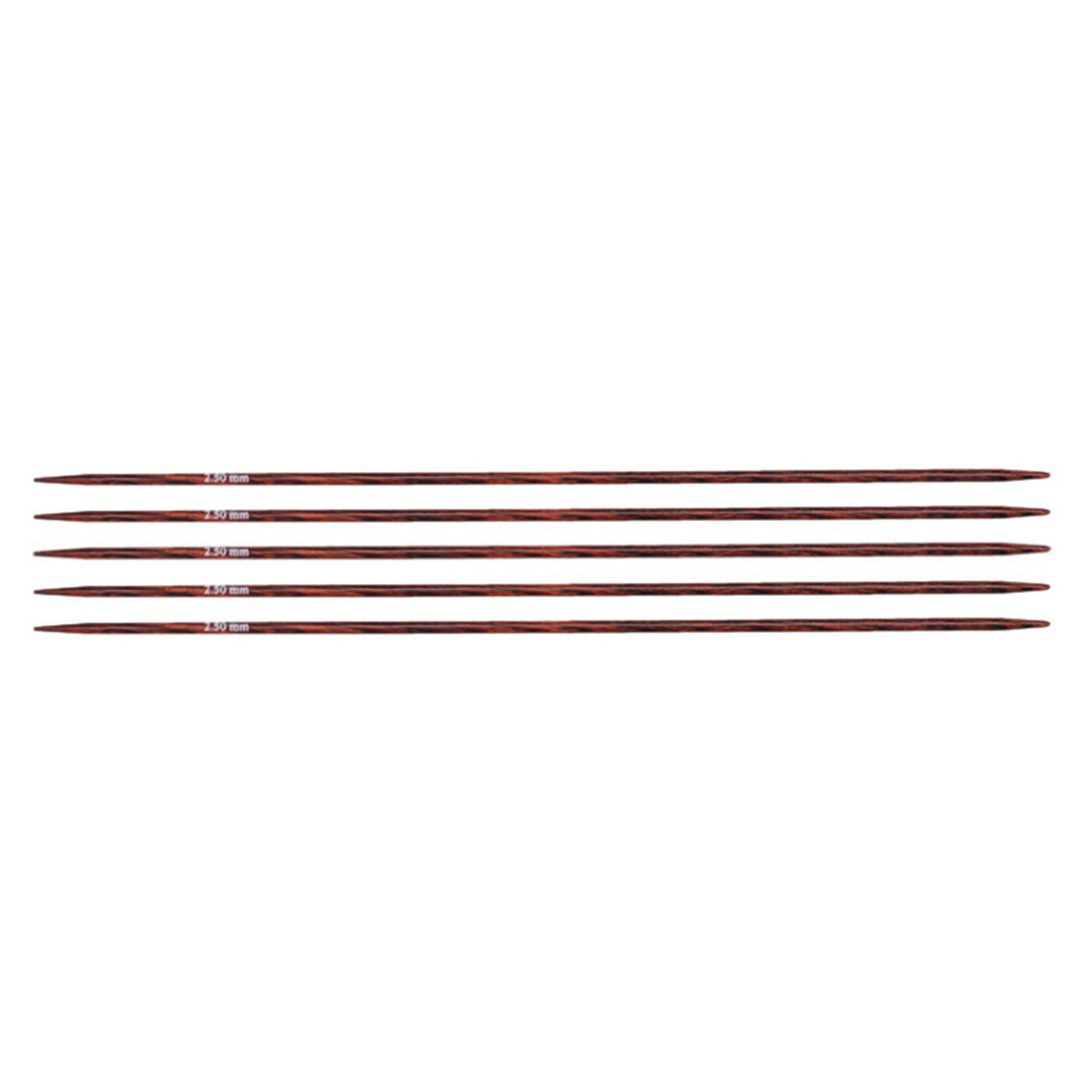 KnitPro Dreamz Double Point Needles - US 1.5 - 6" (2.5mm) Burgundy Rose - Extra Image

