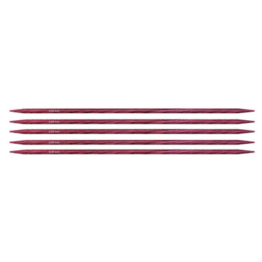 KnitPro Dreamz Double Point Needles - US 6 - 6" (4.0mm) Fuchsia Fan - Zoom Image