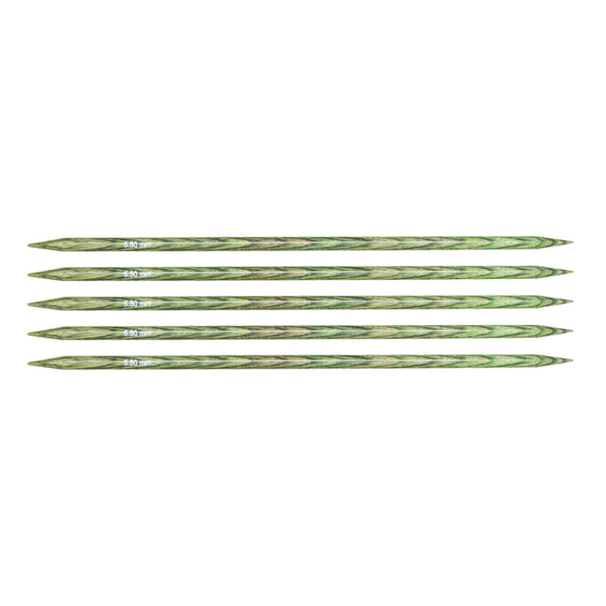 KnitPro Dreamz Double Point Needles - US 9 - 8" (5.5mm) Misty Green - Extra Image
