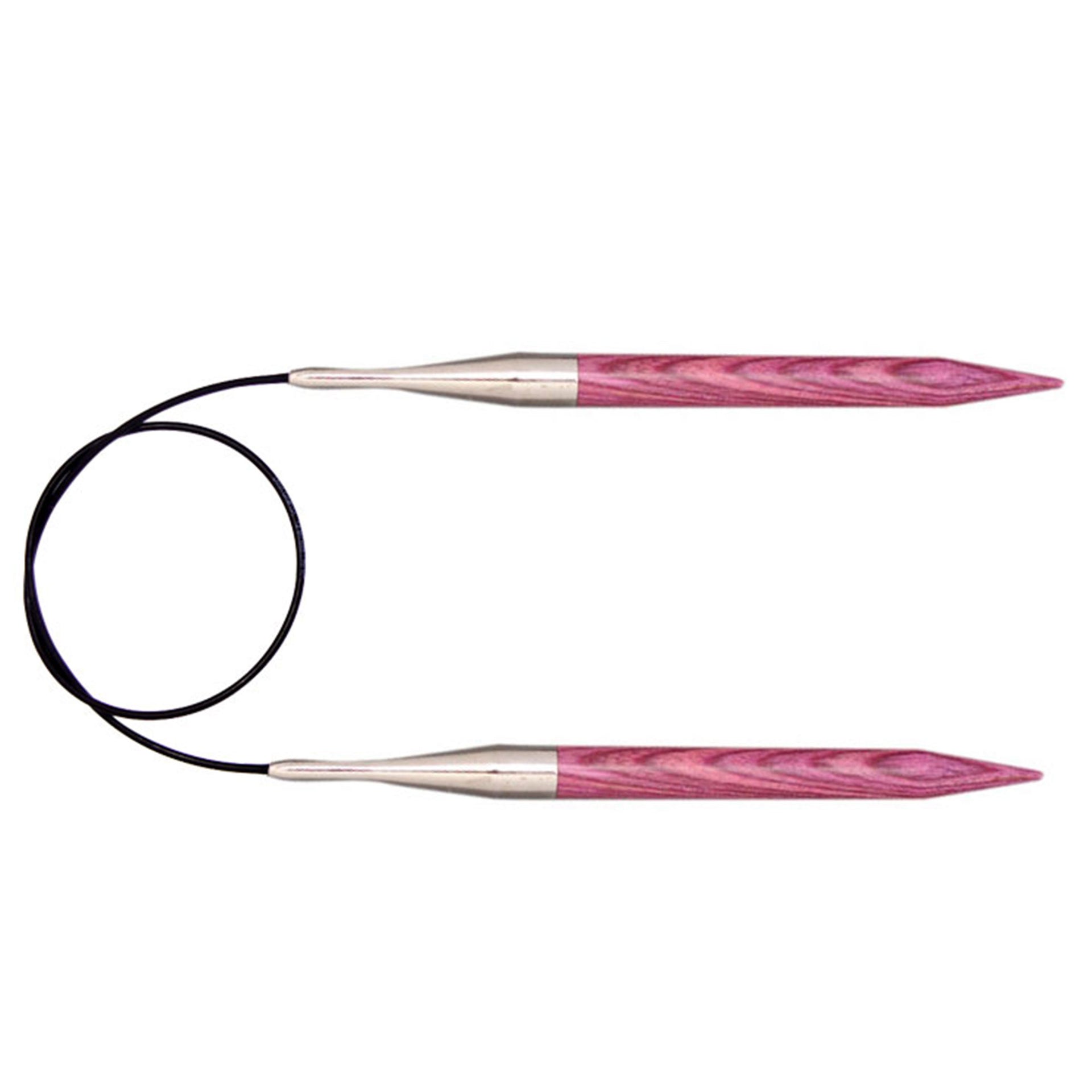 KnitPro Dreamz Fixed Circular Needles - US 6 - 32" Fuchsia Fan - Zoom Image
