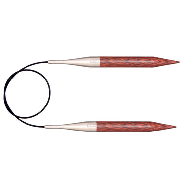 KnitPro Dreamz Fixed Circular Needles - US 1.5 - 40" Burgundy Rose - Zoom Image