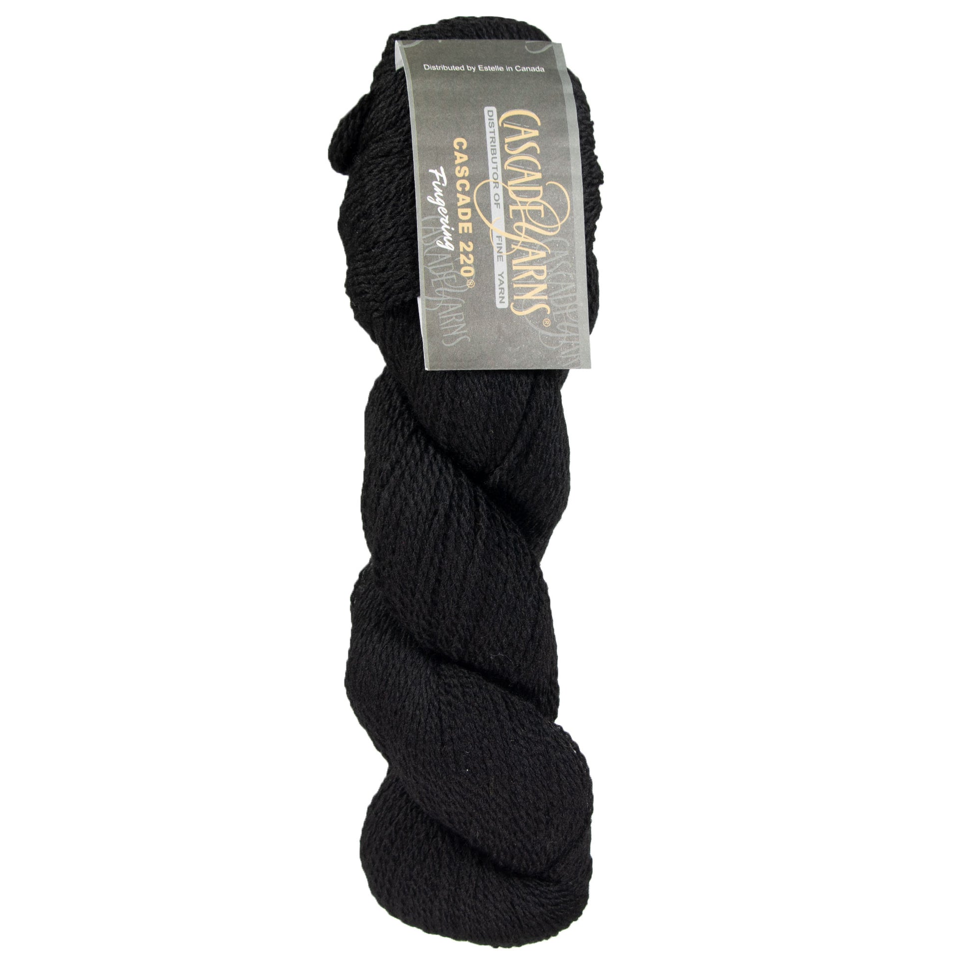 Cascade 220 Fingering Yarn - 8555 Black - Zoom Image
