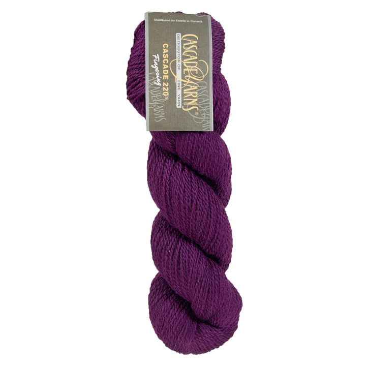 Cascade 220 Fingering Yarn - 8885 Dark Plum - Zoom Image