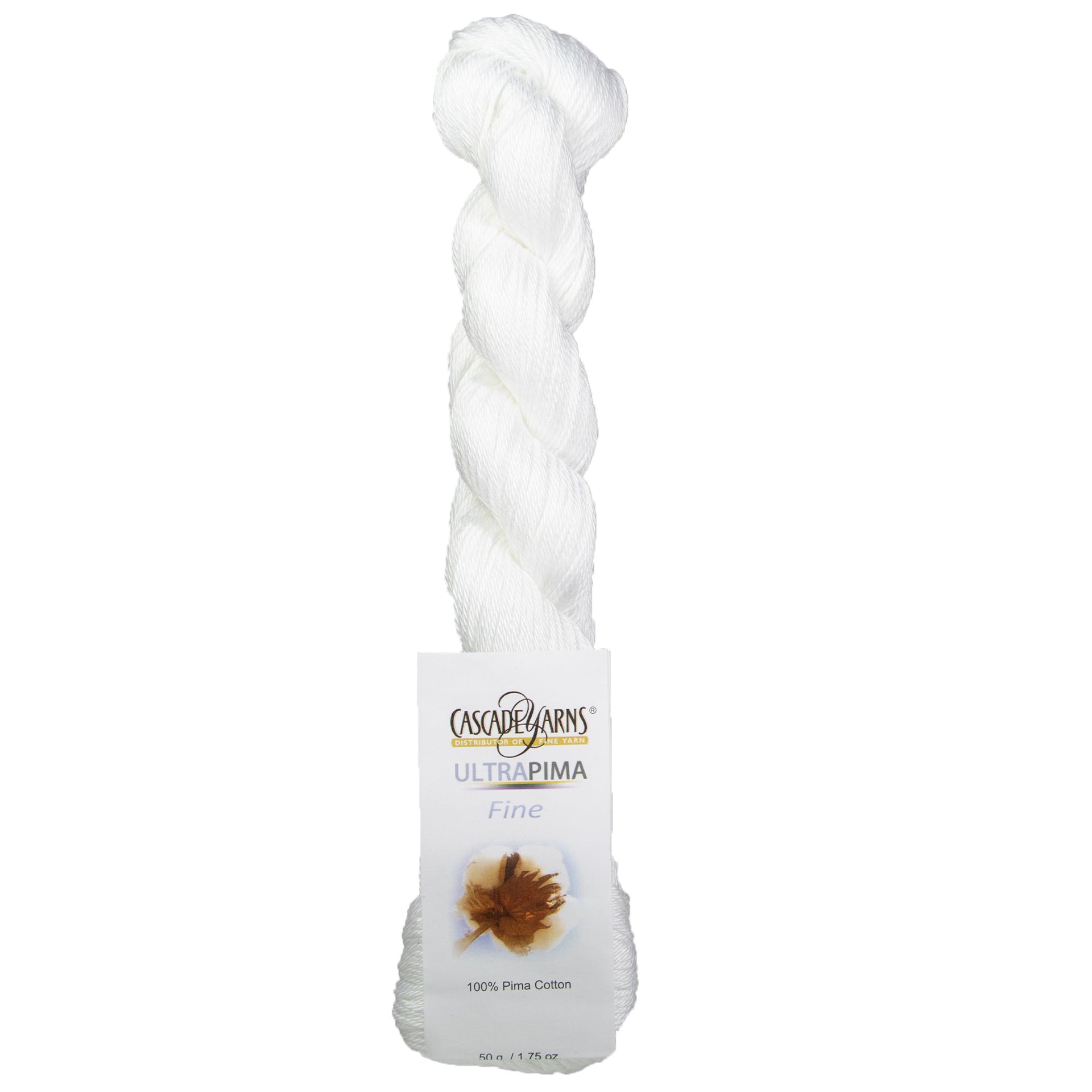 Cascade Yarns Ultra Pima Fine Yarn - 3728 White - Zoom Image
