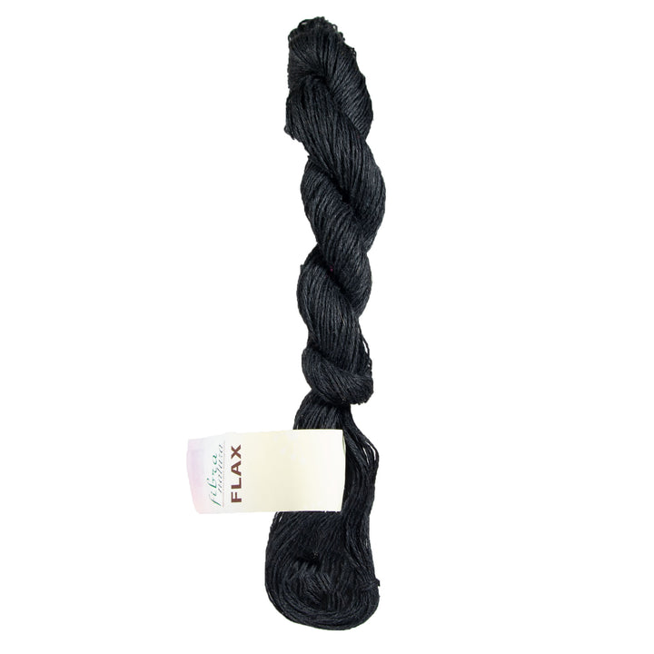 Fibra Natura Flax Yarn - 015 Black - Zoom Image