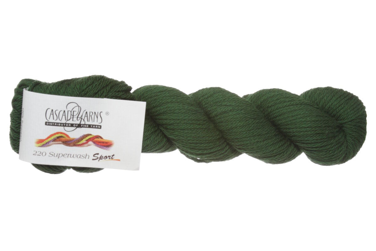 Cascade Yarns 220 Superwash Sport Yarn - 0801 Army Green - Extra Image
