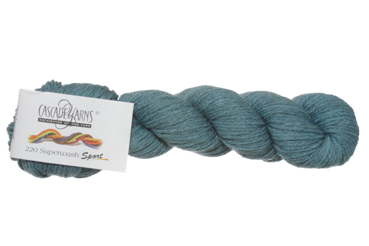 Cascade Yarns 220 Superwash Sport Yarn - 1910 Summer Sky Heather - Extra Image
