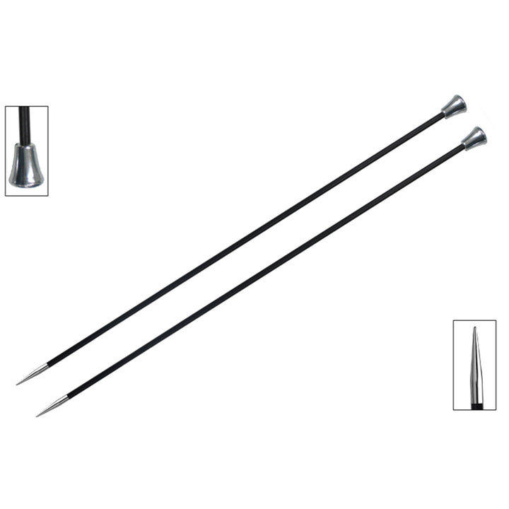 KnitPro Karbonz Single Point Needles - US 1 (2.25mm) - 10" - Zoom Image