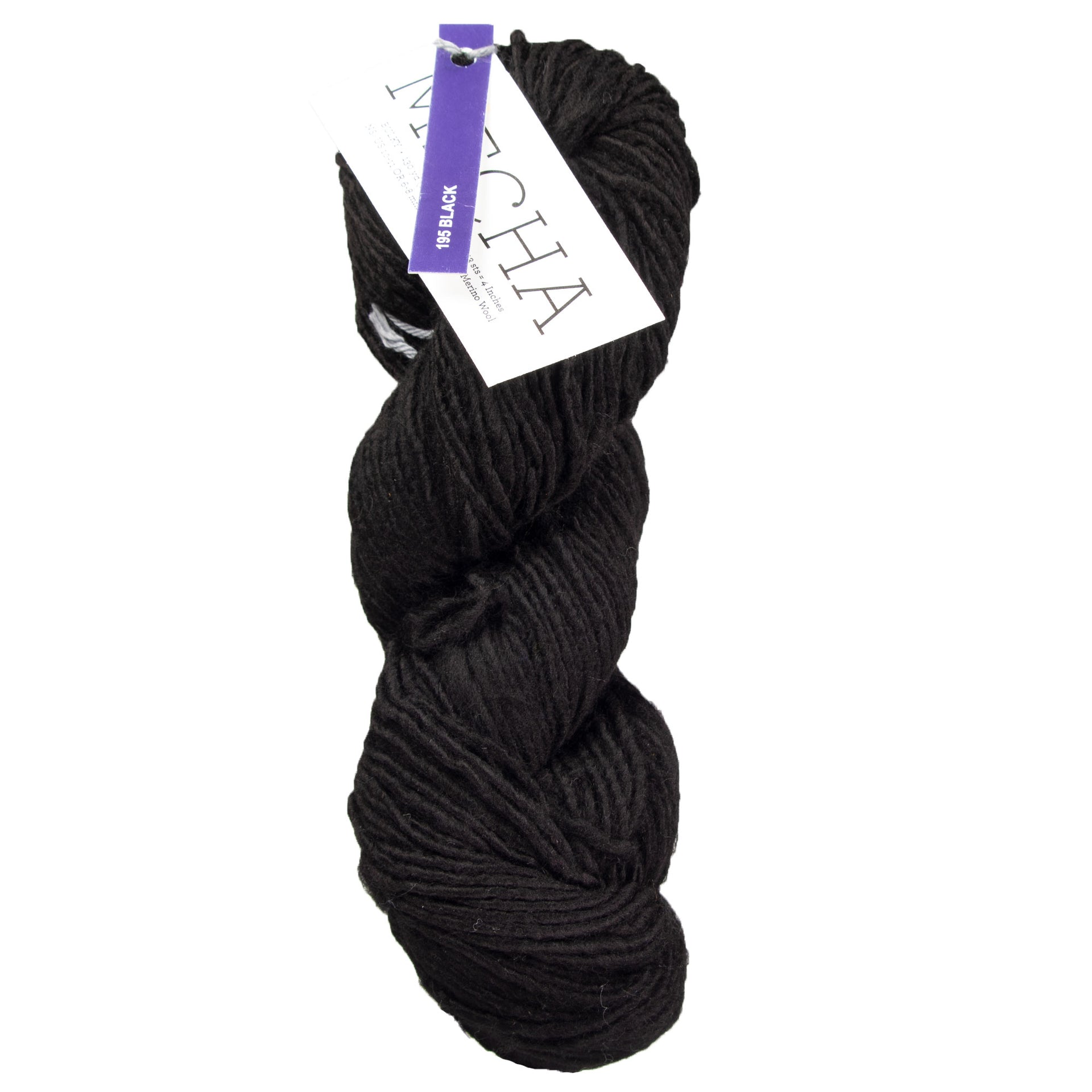 Malabrigo Mecha Yarn - 195 Black - Zoom Image

