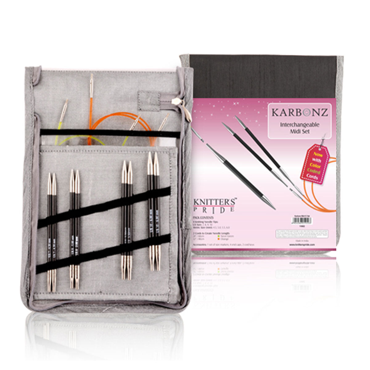 KnitPro Karbonz Interchangeable Needle Sets - Midi Set - Extra Image