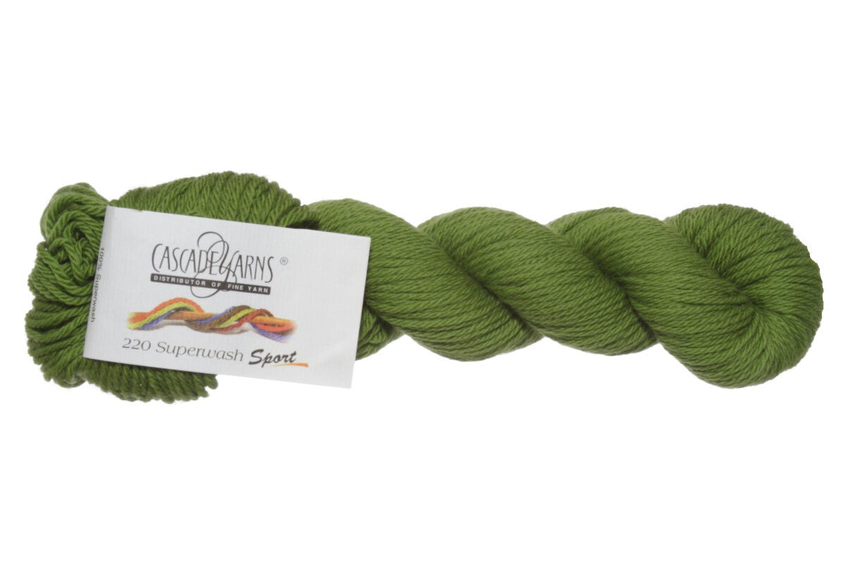 Cascade Yarns 220 Superwash Sport Yarn - 0841 Moss - Extra Image
