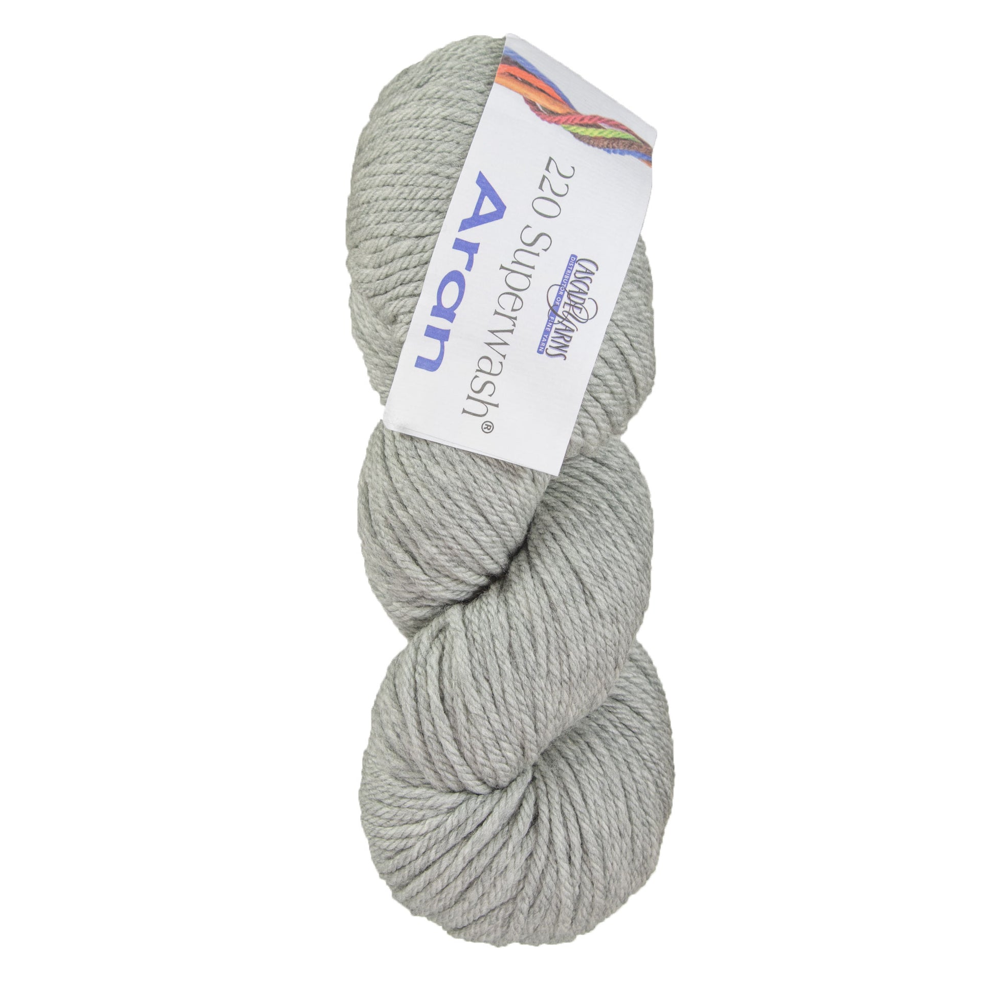 Cascade Yarns 220 Superwash Aran Yarn - 1946 Silvery Grey - Zoom Image
