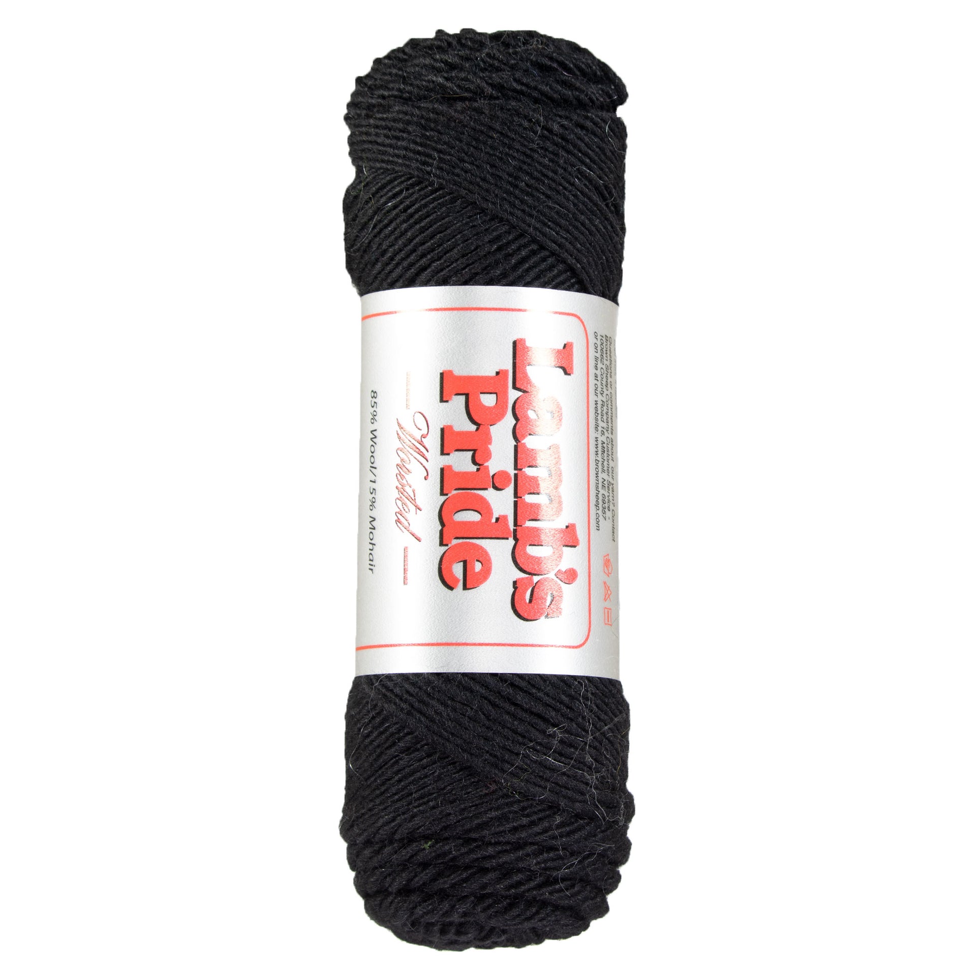 Brown Sheep Lamb's Pride Worsted Yarn - M005 Onyx - Zoom Image
