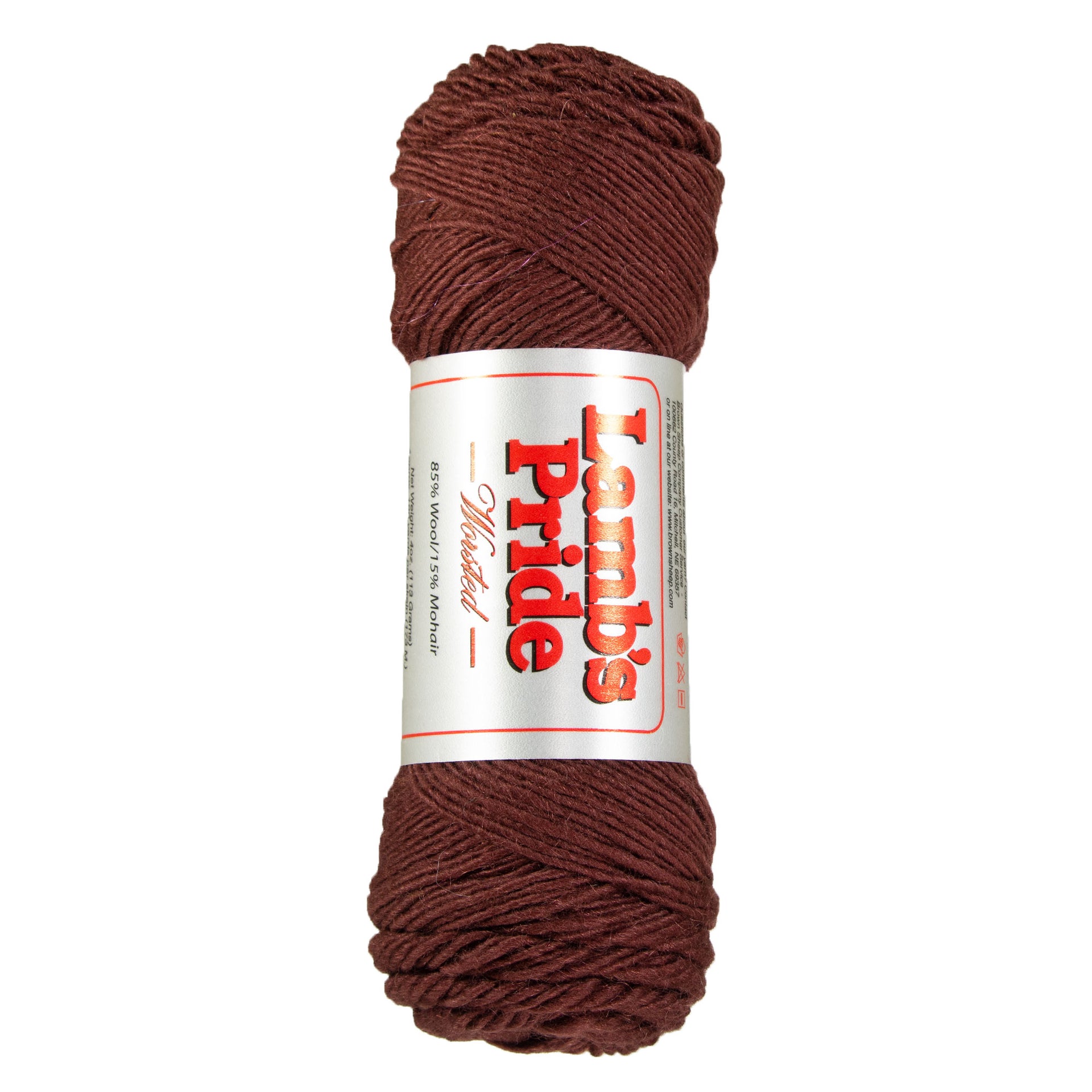 Brown Sheep Lamb's Pride Worsted Yarn - M089 Roasted Coffee - Zoom Image
