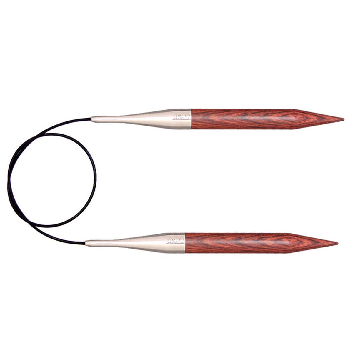KnitPro Dreamz Fixed Circular Needles - US 1.5 - 32" Burgundy Rose - Extra Image
