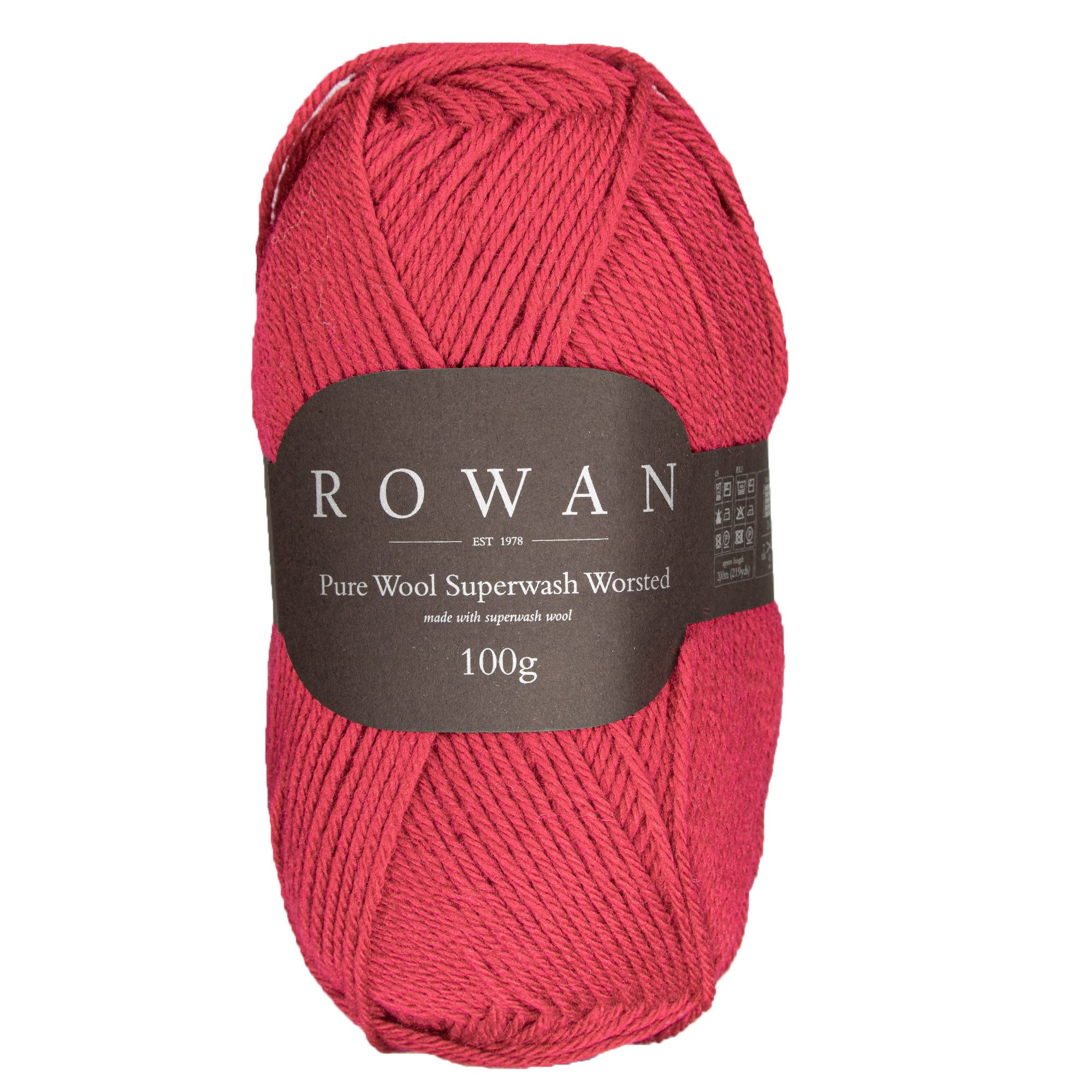 Rowan Pure Wool Superwash Worsted Yarn - 124 Rich Red - Zoom Image