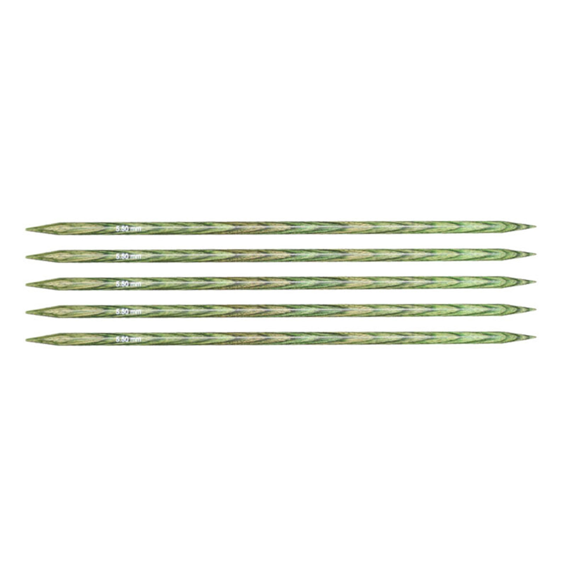 KnitPro Dreamz Double Point Needles - US 9 - 6" (5.5mm) Misty Green - Zoom Image
