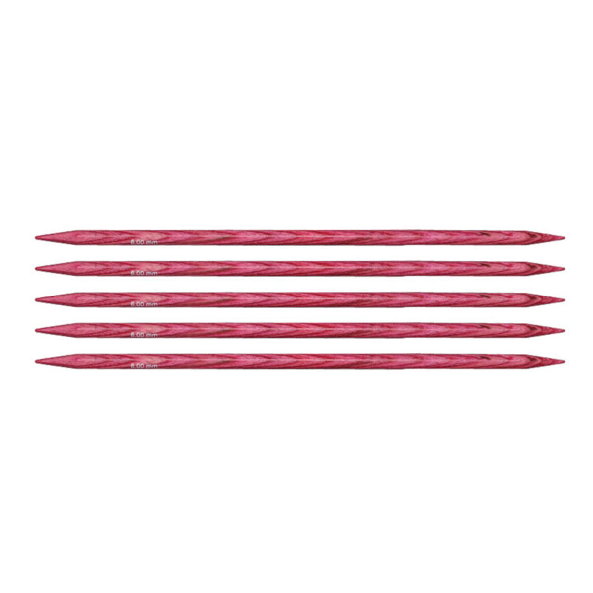 KnitPro Dreamz Double Point Needles - US 10 - 6" (6.0mm) Candy Pink - Extra Image
