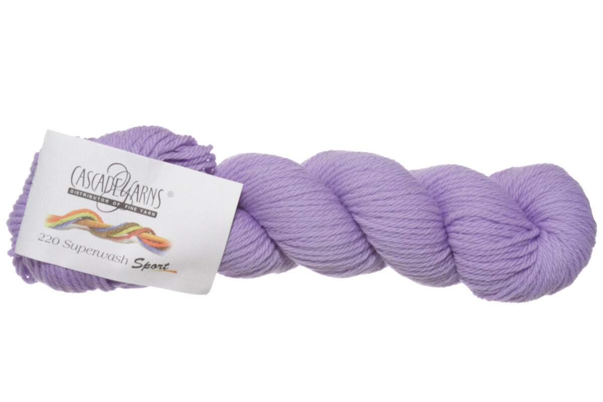 Cascade Yarns 220 Superwash Sport Yarn - 0221 Pale Lavender - Extra Image
