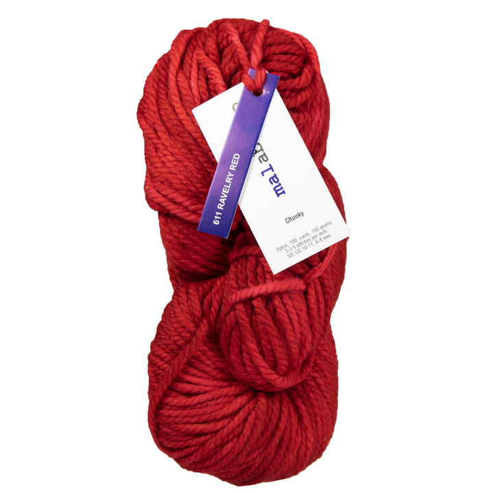Malabrigo Chunky Yarn - 611 Ravelry Red - Zoom Image