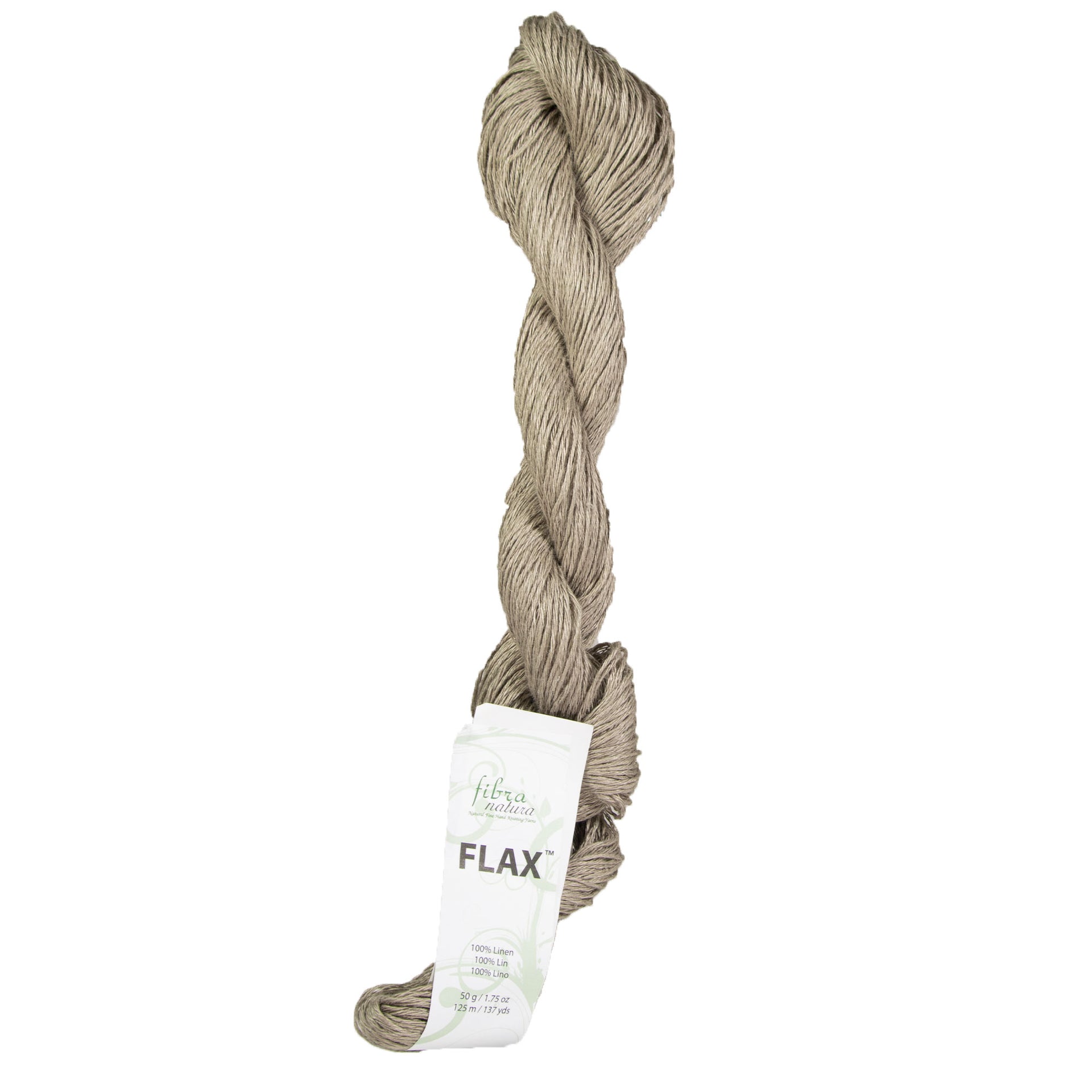 Fibra Natura Flax Yarn - 016 Taupe - Zoom Image

