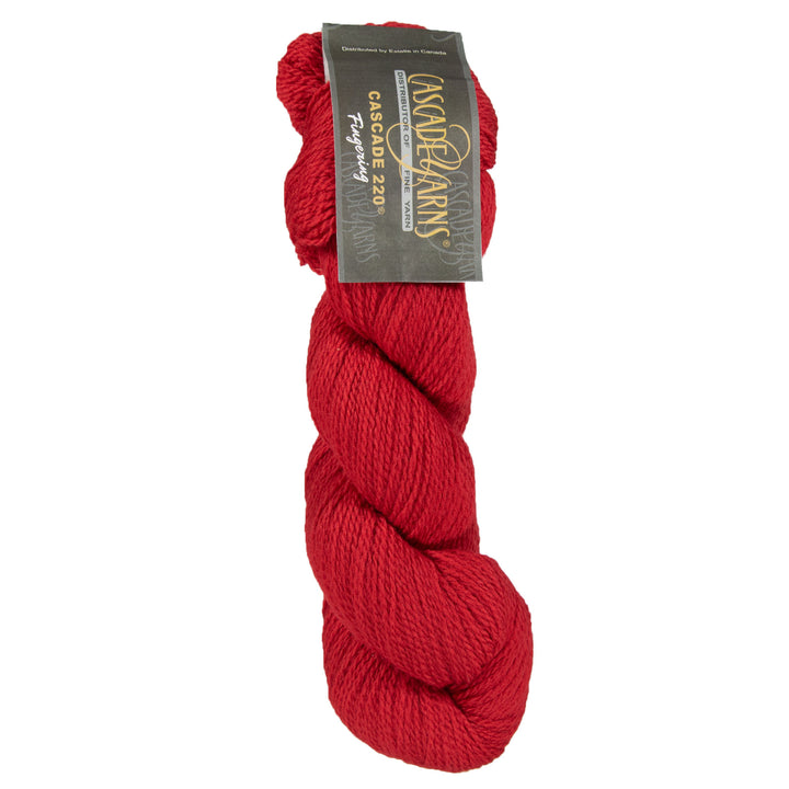 Cascade 220 Fingering Yarn - 8895 Christmas Red - Zoom Image