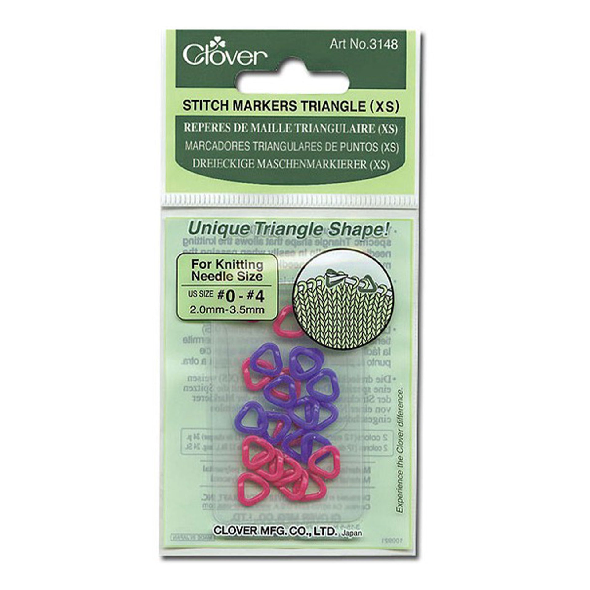 Clover Stitch Markers Triangle - XS - Zoom Image
