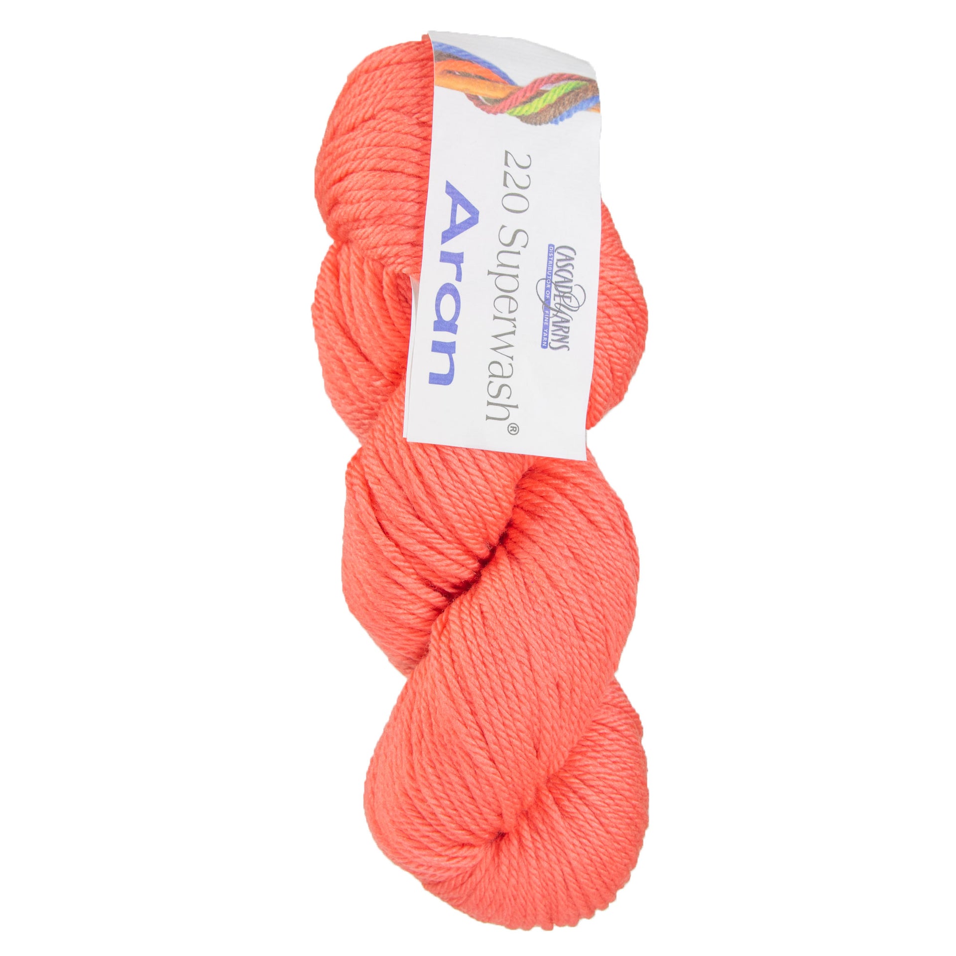 Cascade Yarns 220 Superwash Aran Yarn - 0242 Deep Coral - Zoom Image
