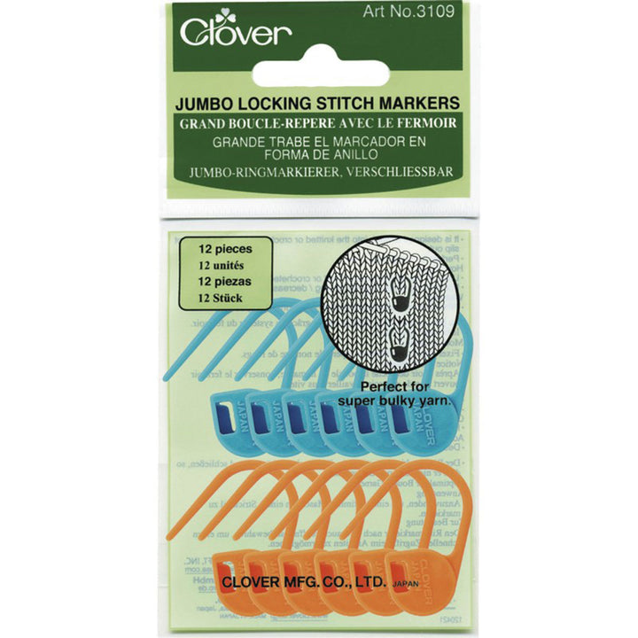 Clover Stitch Markers - Jumbo Locking Stitch Markers - Extra Image