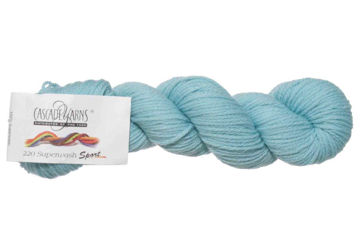 Cascade Yarns 220 Superwash Sport Yarn - 0238 Angel Blue - Extra Image
