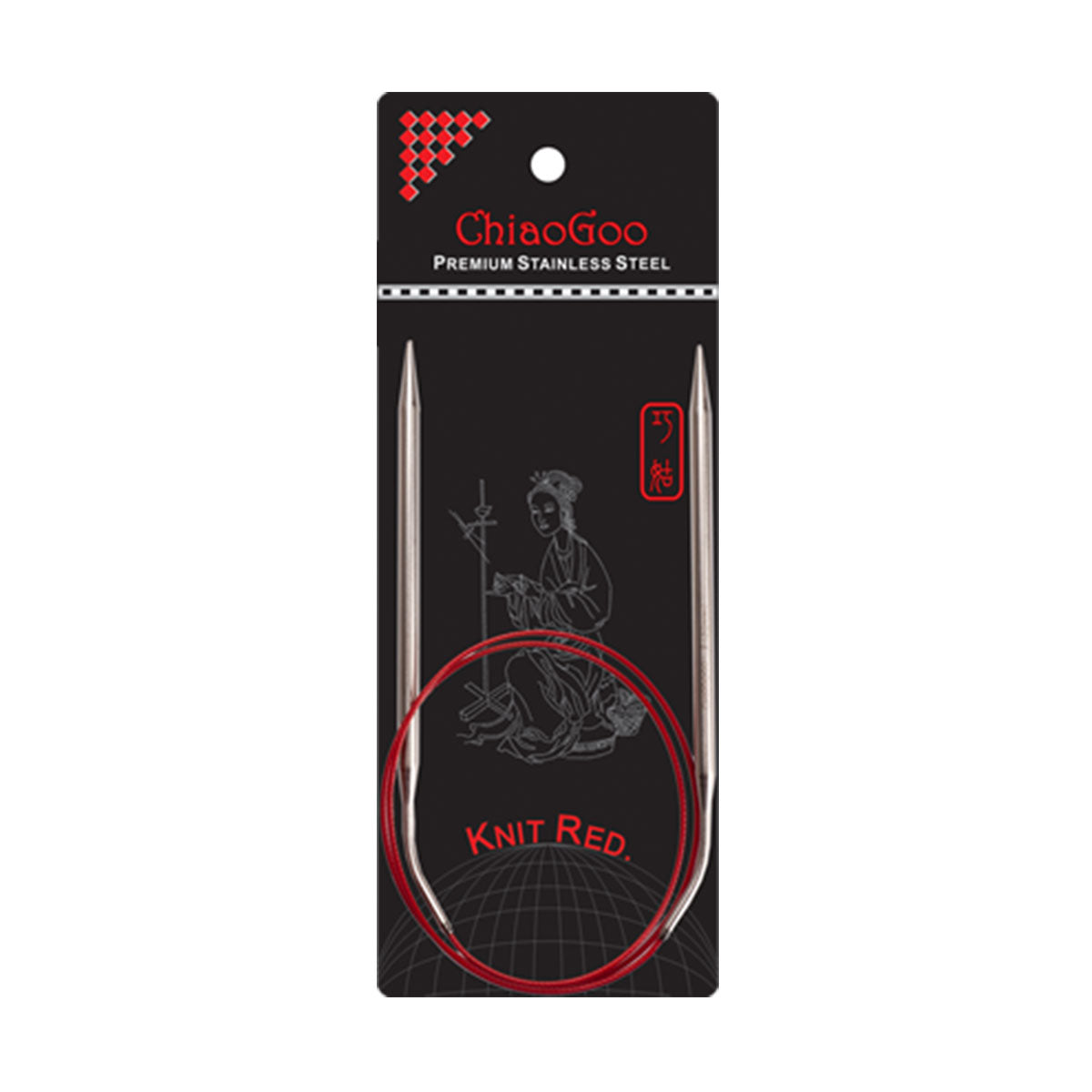 ChiaoGoo Knit RED Circular Needles - US 9 (5.50mm) - 32" - Extra Image