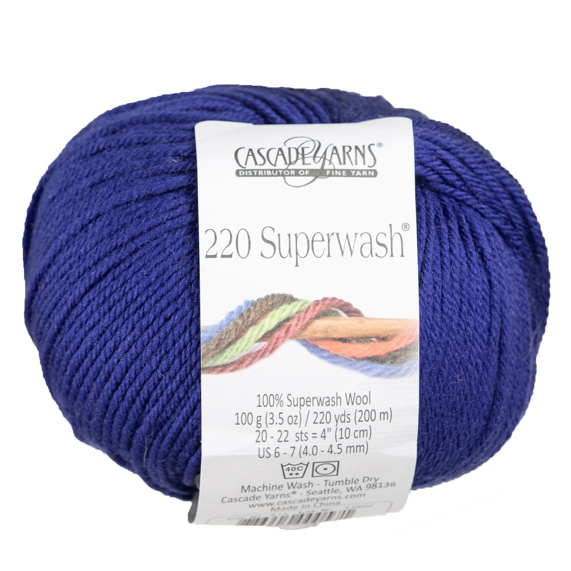 Cascade Yarns 220 Superwash Yarn - 0813 Blue Velvet - Zoom Image
