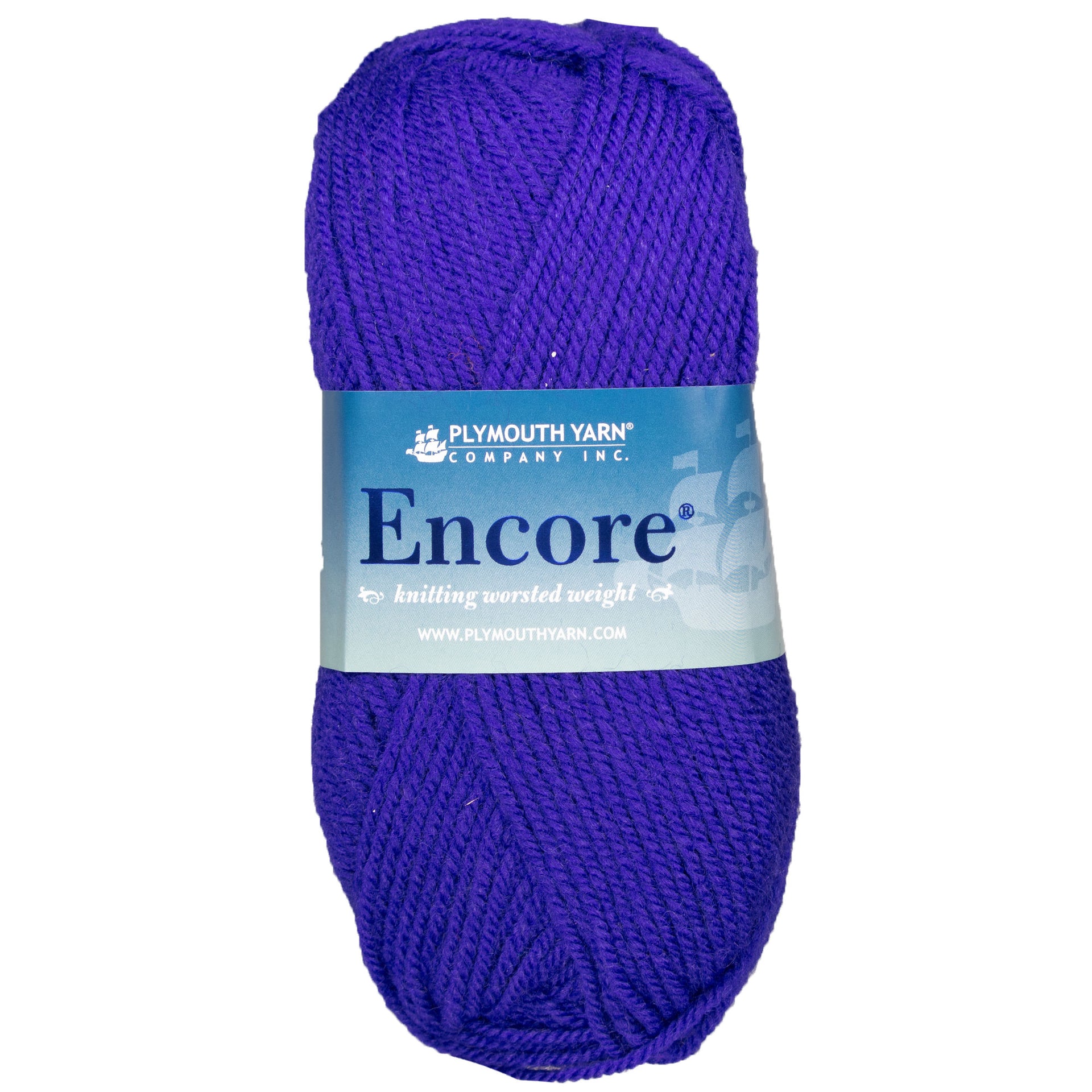 Plymouth Yarn Encore Worsted Yarn - 1384 Bright Purple - Zoom Image
