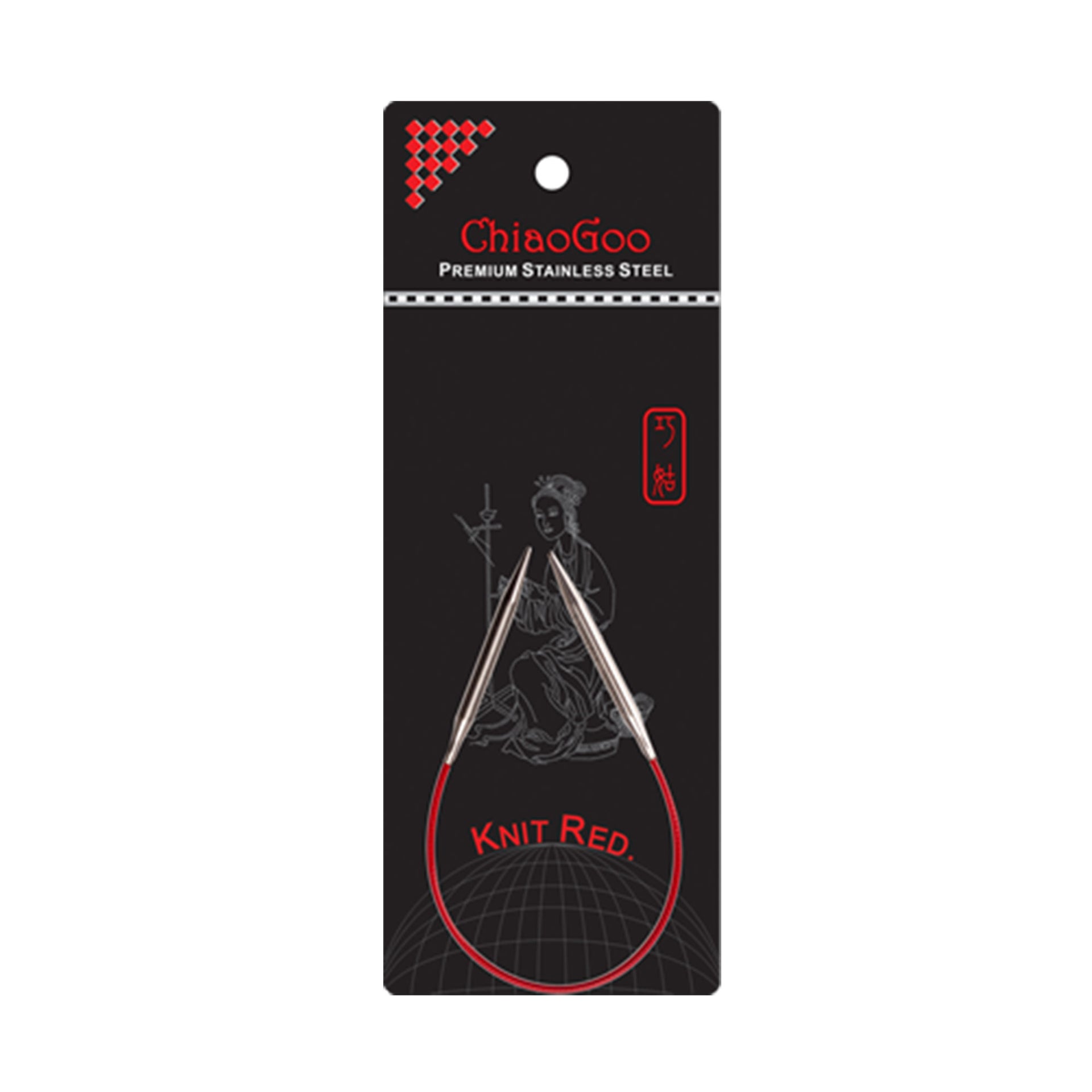 ChiaoGoo Knit RED Circular Needles - US 2 (2.75mm) - 9" - Zoom Image
