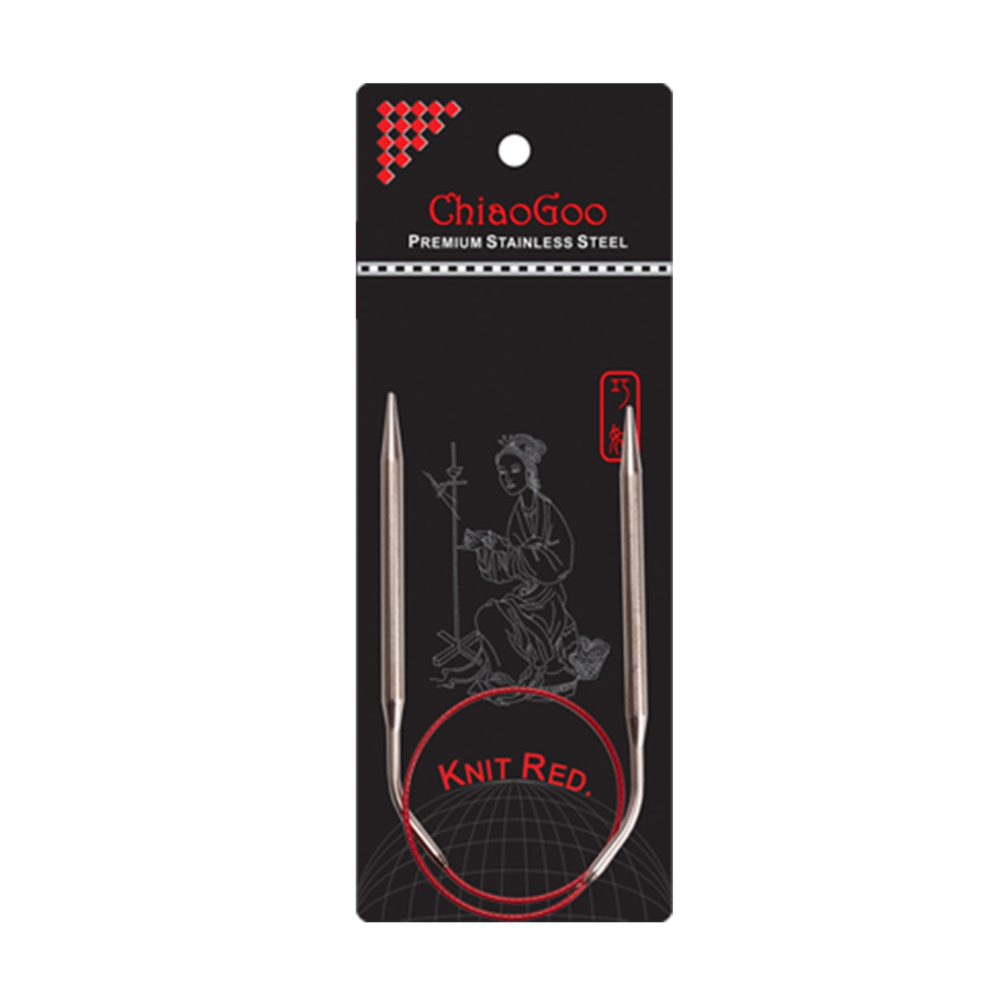 ChiaoGoo Knit RED Circular Needles - US 2.5 (3.00mm) - 16" - Zoom Image