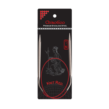 ChiaoGoo Knit RED Circular Needles - US 0 (2.00mm) - 24" - Zoom Image