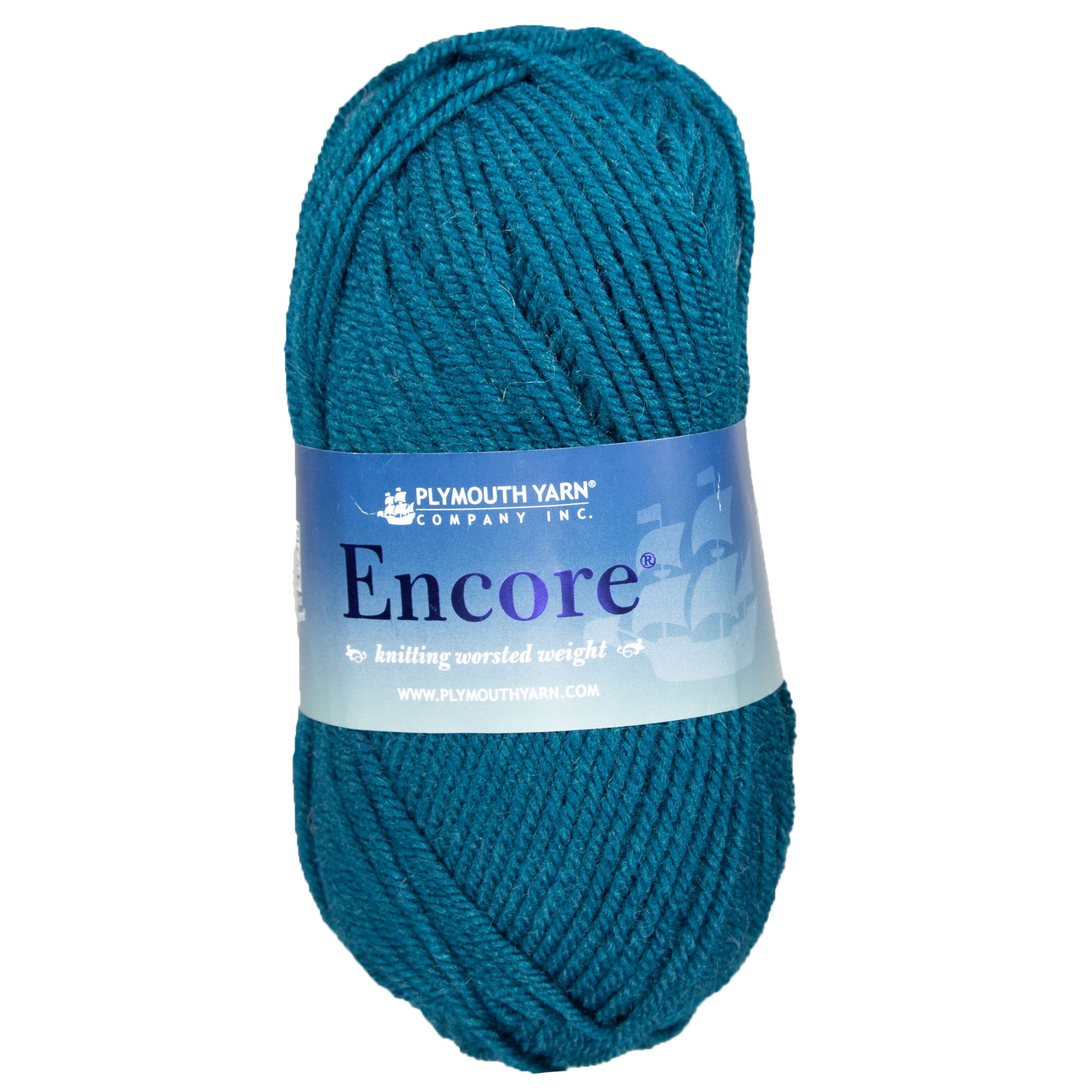 Plymouth Yarn Encore Worsted Yarn - 0157 Teal Topaz - Zoom Image
