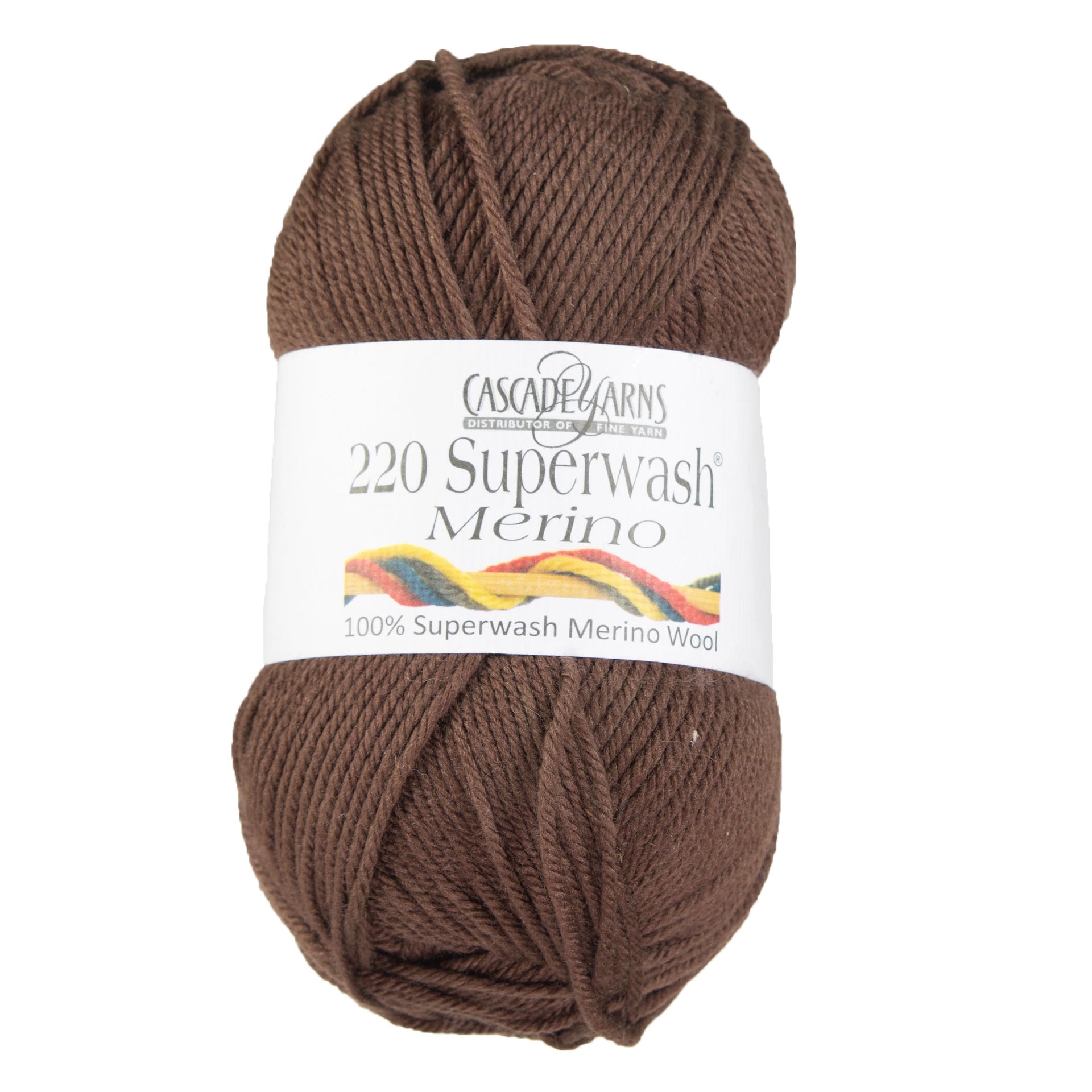 Cascade Yarns 220 Superwash Merino Yarn - 003 Rich Brown - Zoom Image
