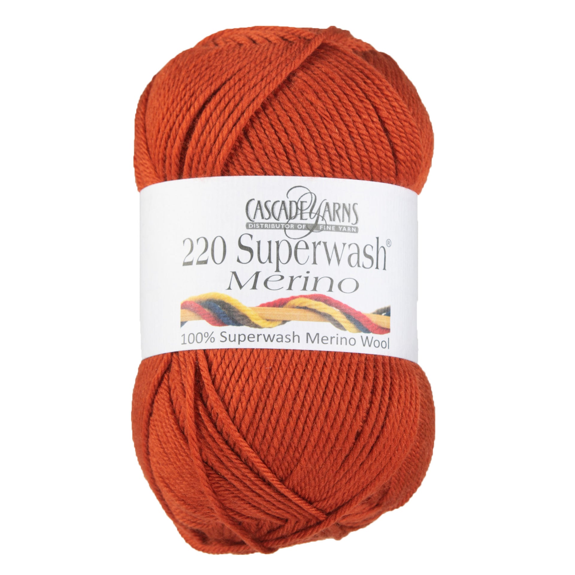 Cascade Yarns 220 Superwash Merino Yarn - 006 Burnt Orange - Zoom Image
