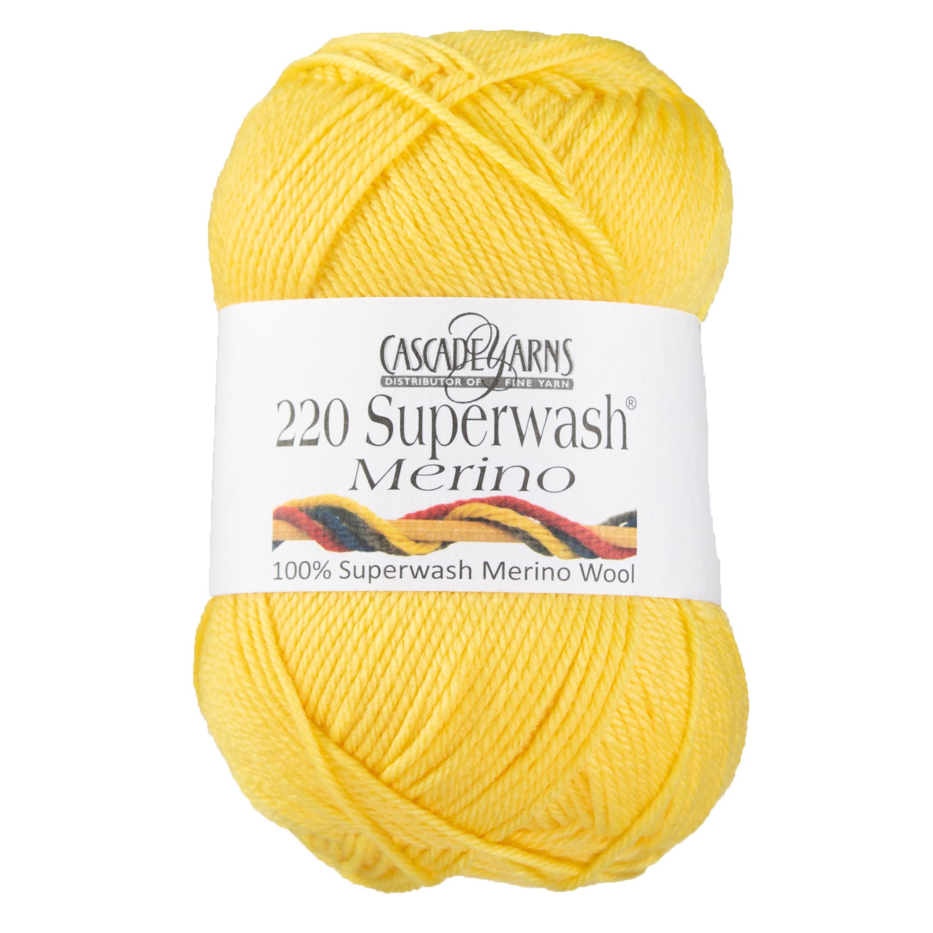 Cascade Yarns 220 Superwash Merino Yarn - 009 Lemon - Zoom Image
