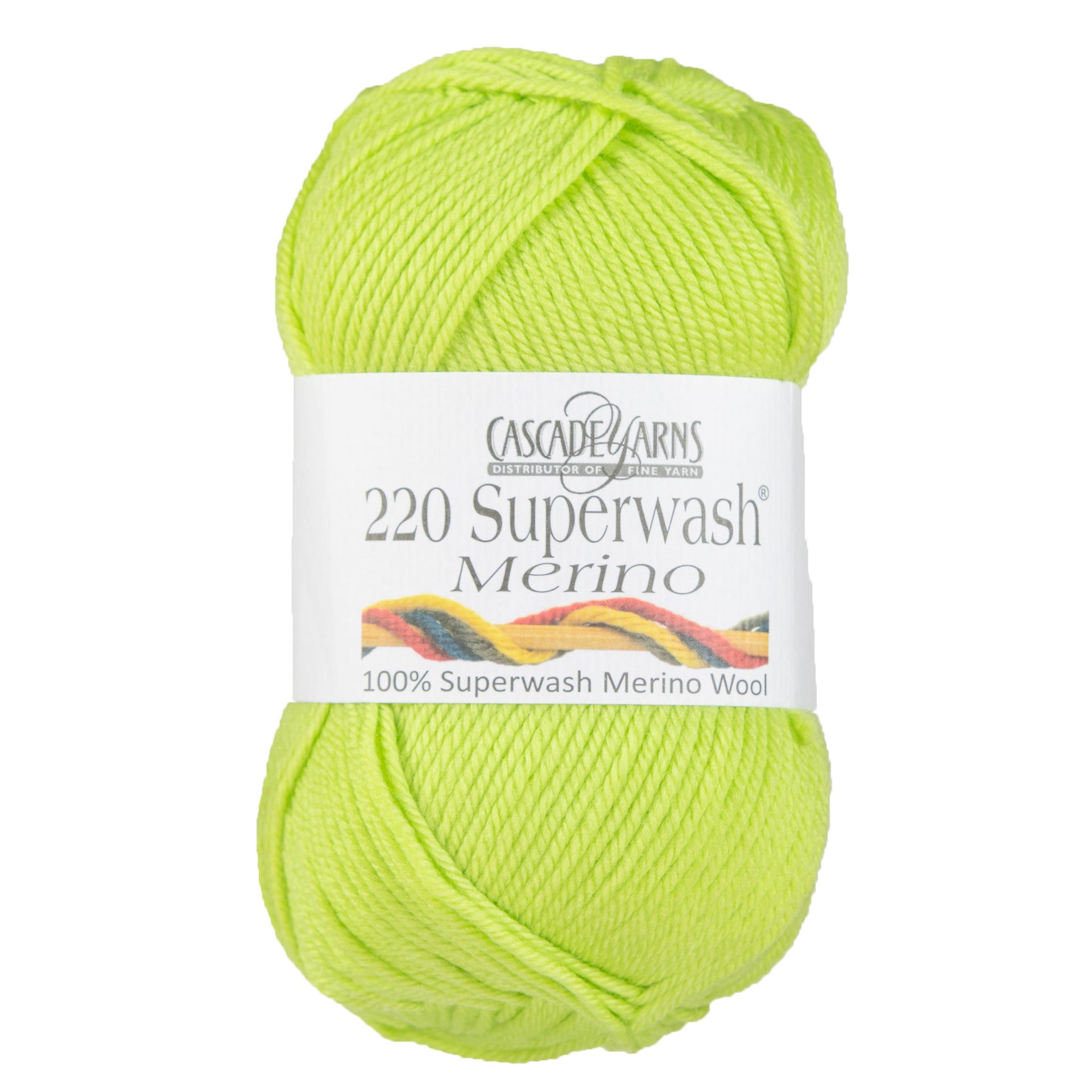 Cascade Yarns 220 Superwash Merino Yarn - 013 Lime - Zoom Image
